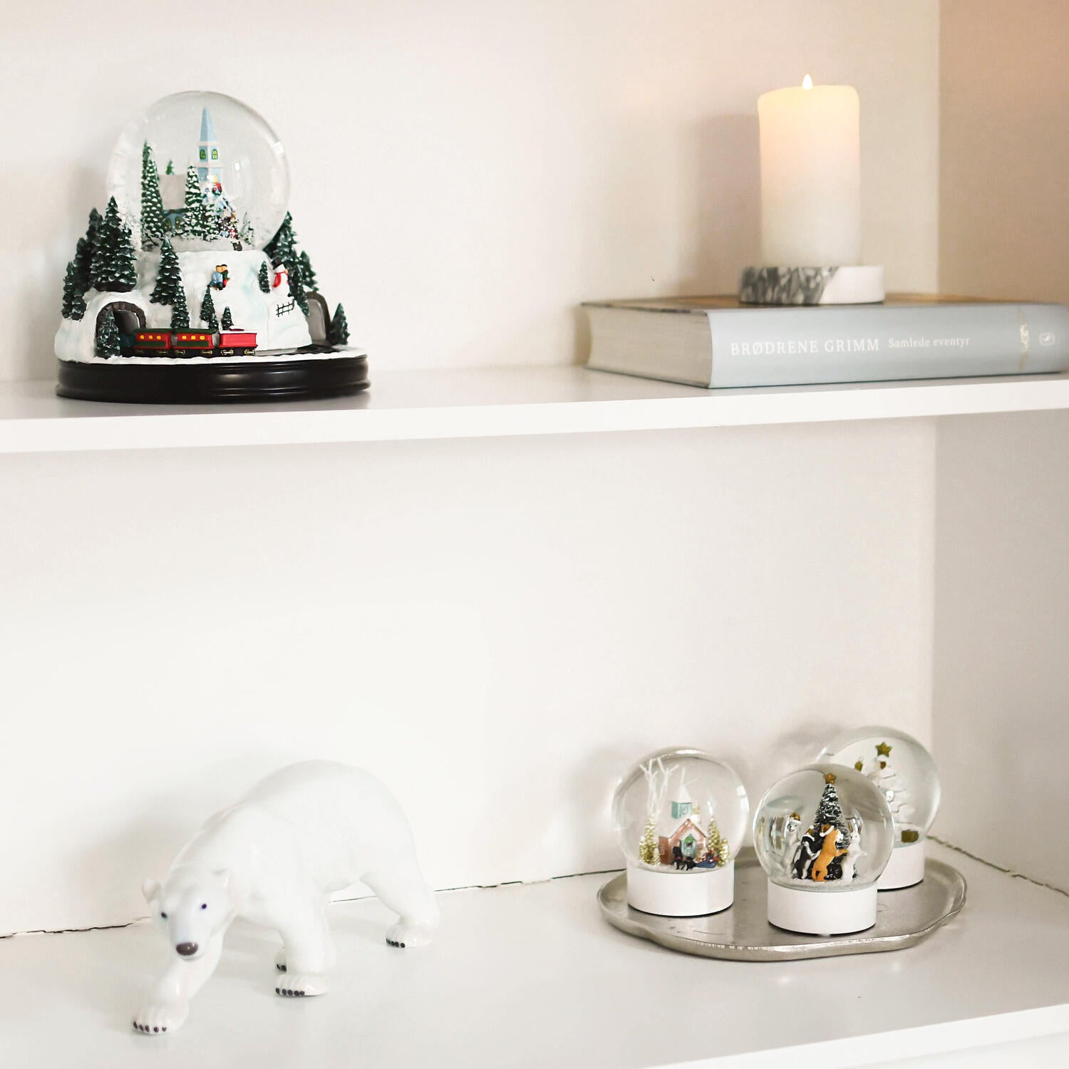 Rystekugle med tog - grøn