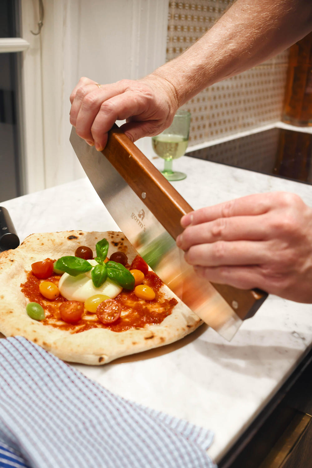 Stor pizzaskærer - 34,8 cm.