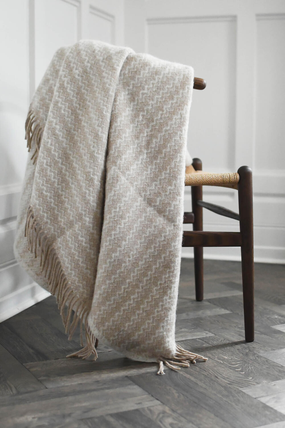 Otto uldtæppe, Beige/Naturel - 130x180 cm.