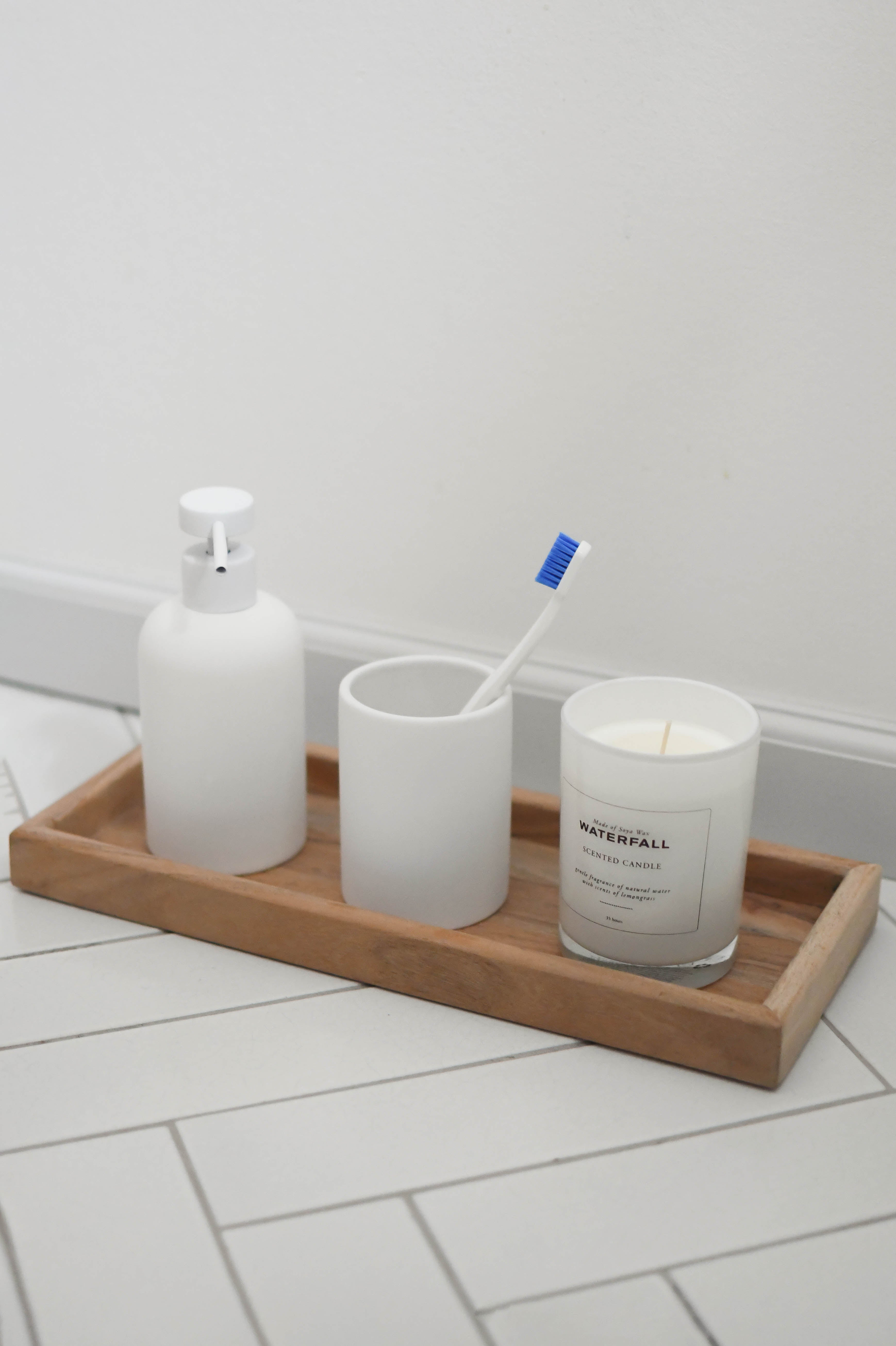 Ceramic Smooth tandbørstekrus - hvid