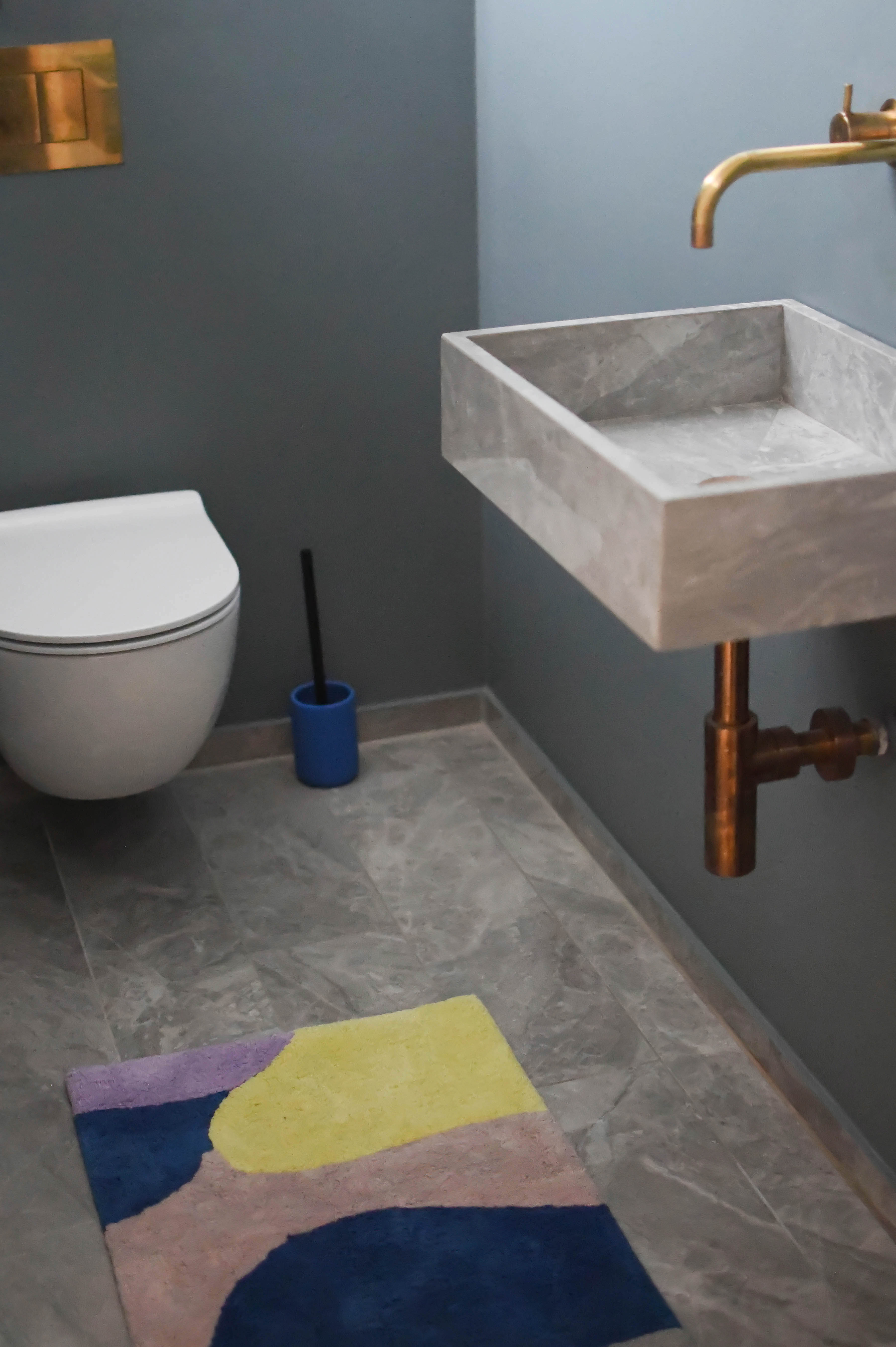 Ceramic Smooth toiletbørste - blå