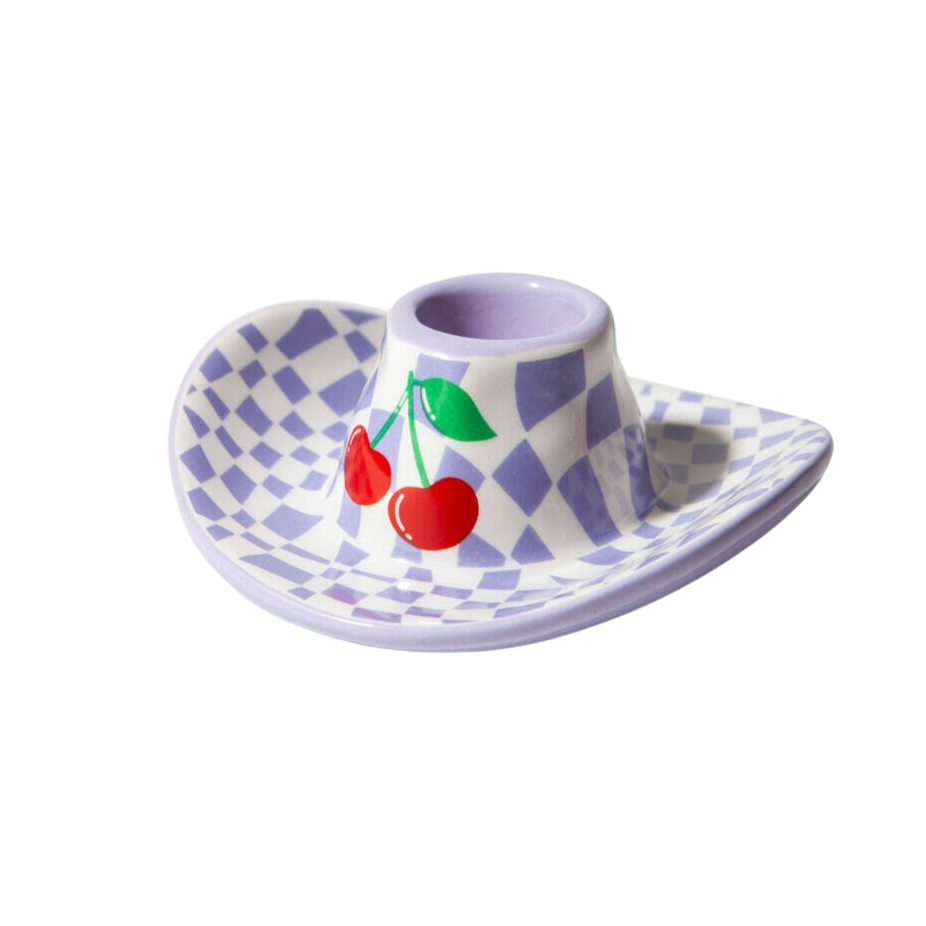 Rodeo Cowboy Hat Lysestag - lilla