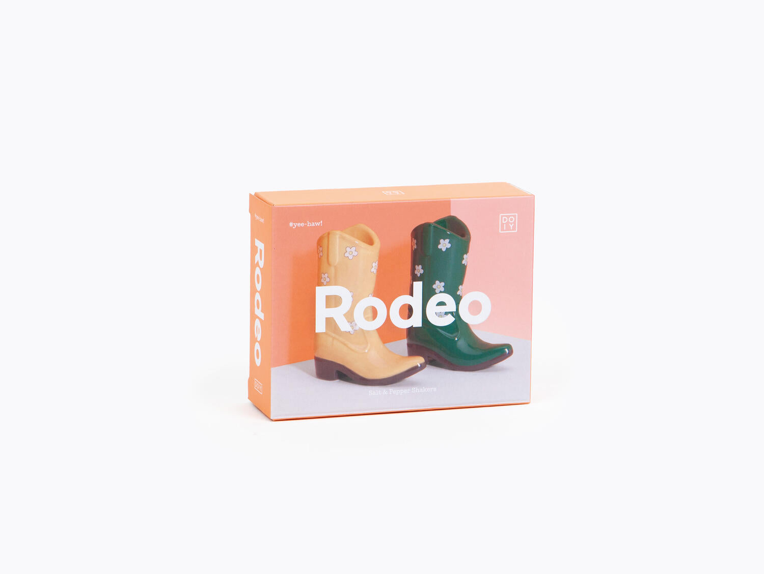 Rodeo Cowboy Boot Salt -og peber sæt - Orange/Grøn