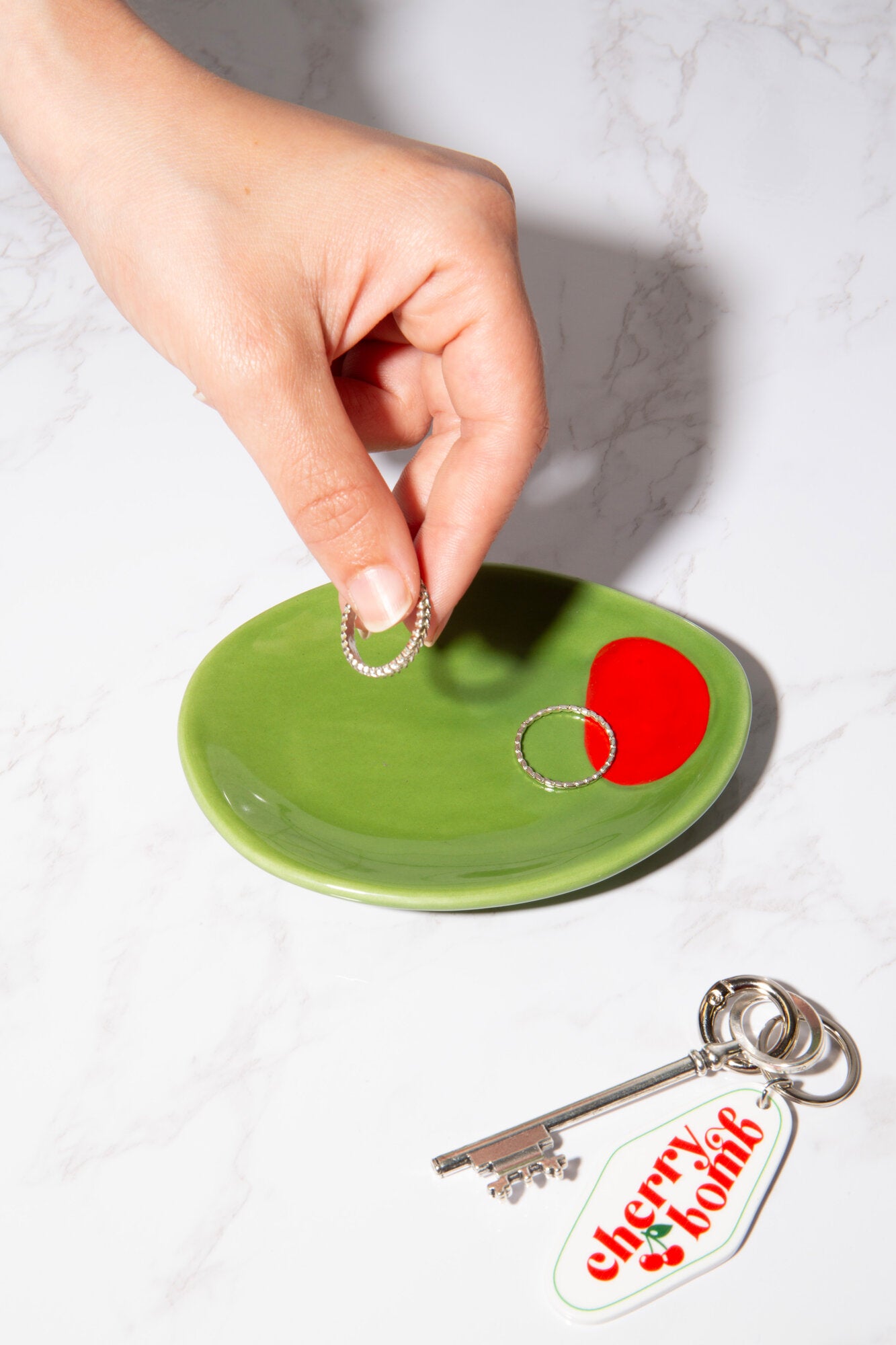 Olivia opbevaringsskål - grøn