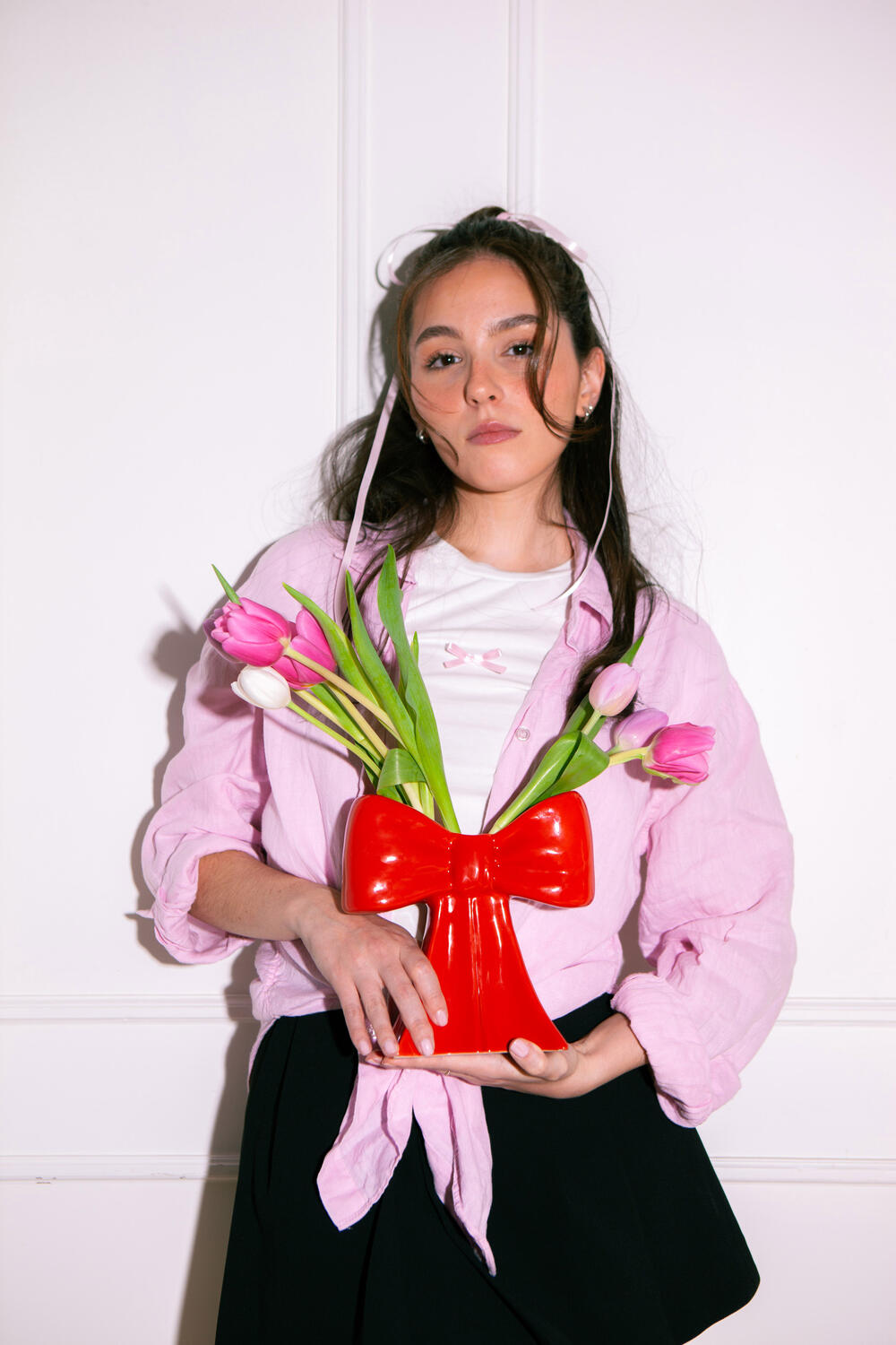 Bow Vase - rød