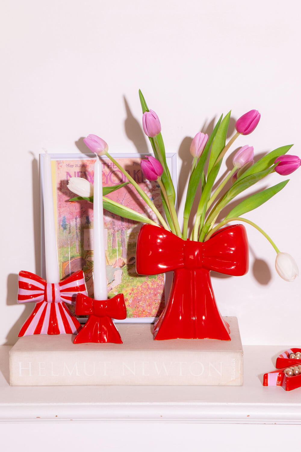 Bow Vase - rød