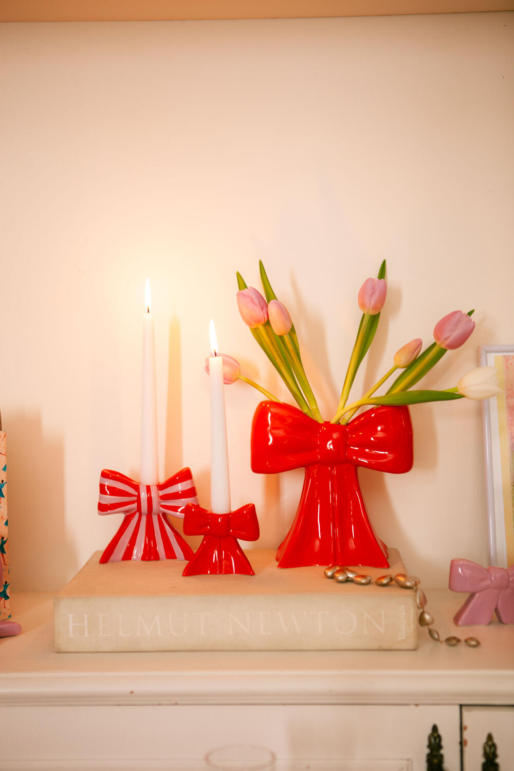 Bow Vase - rød