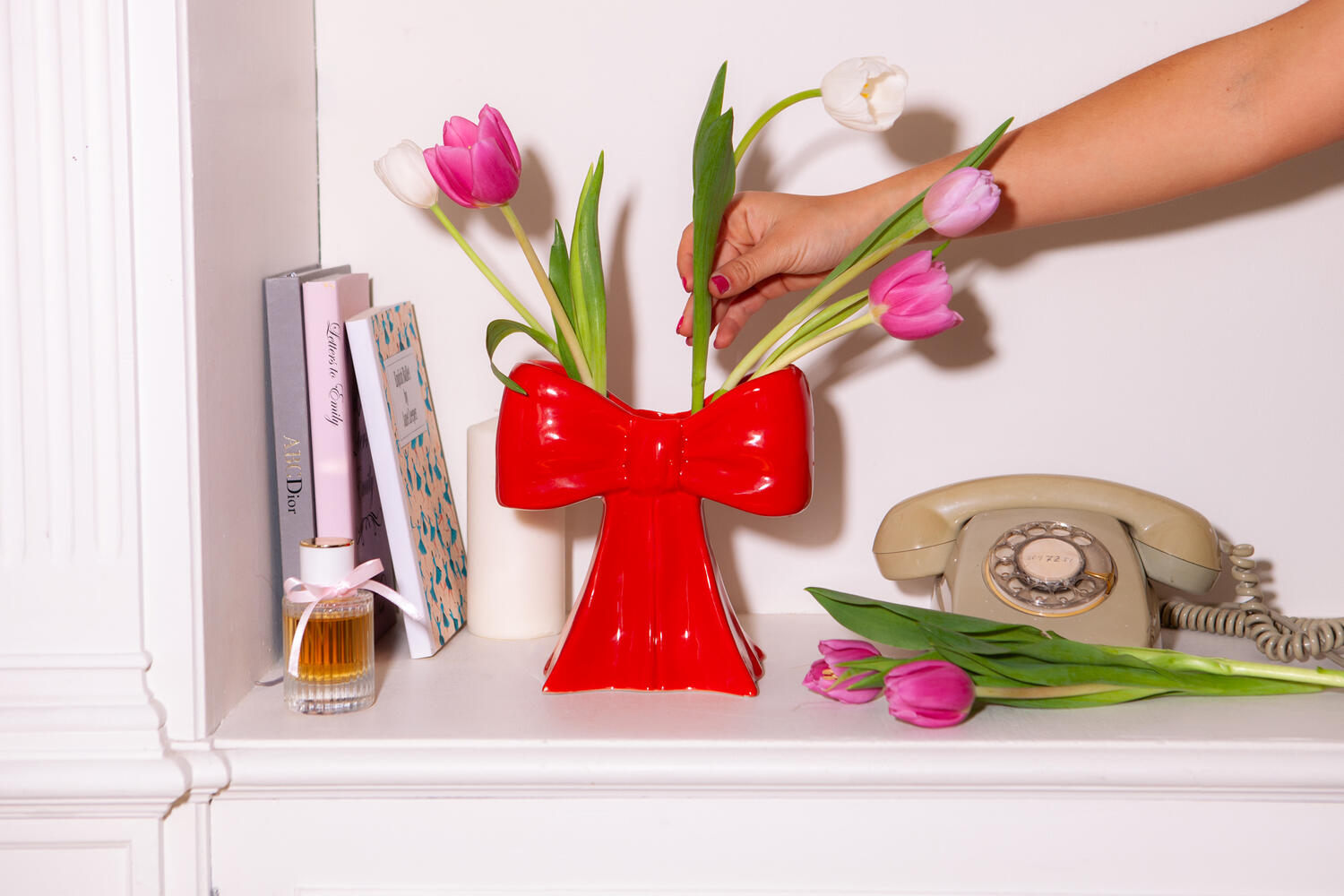 Bow Vase - rød