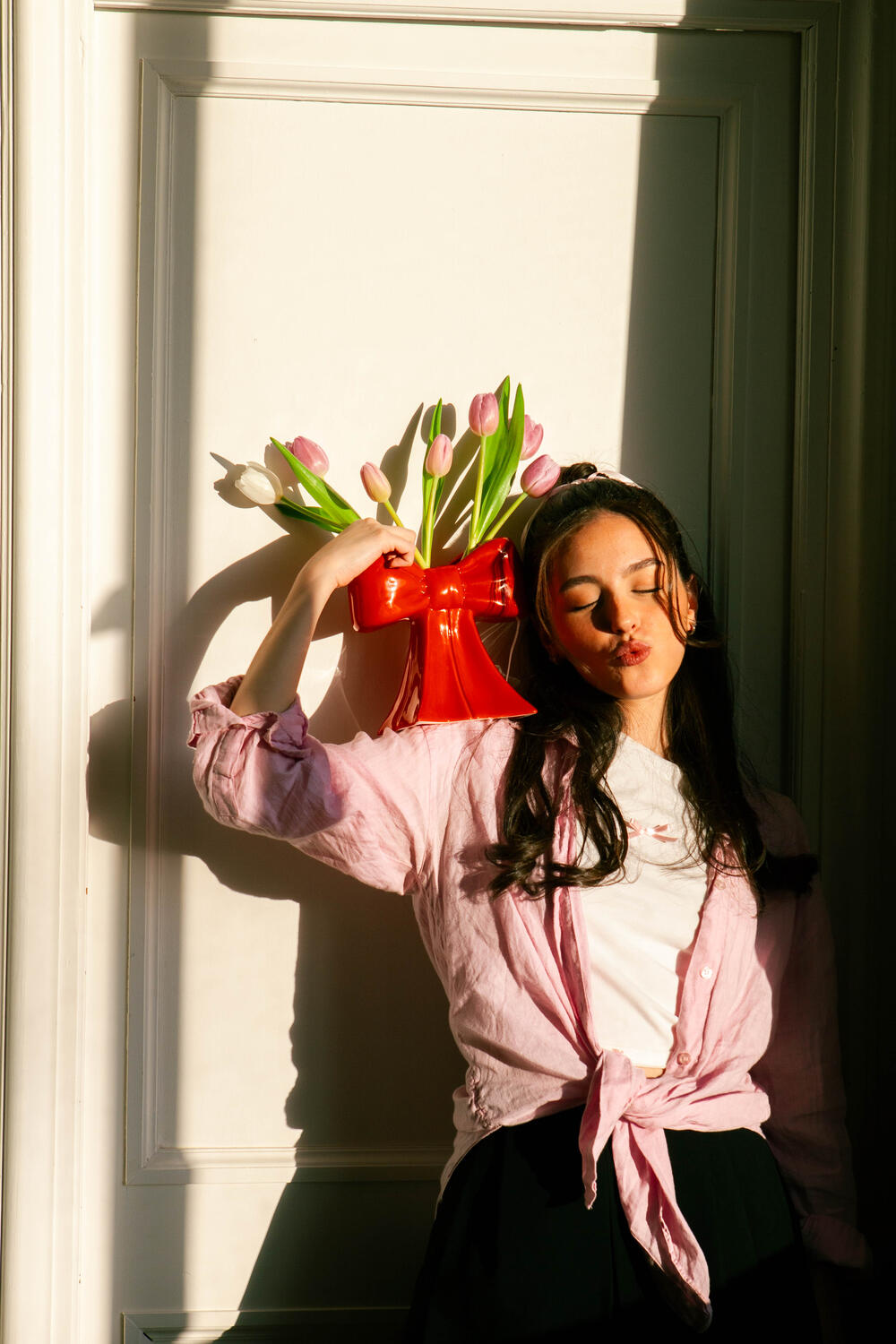 Bow Vase - rød