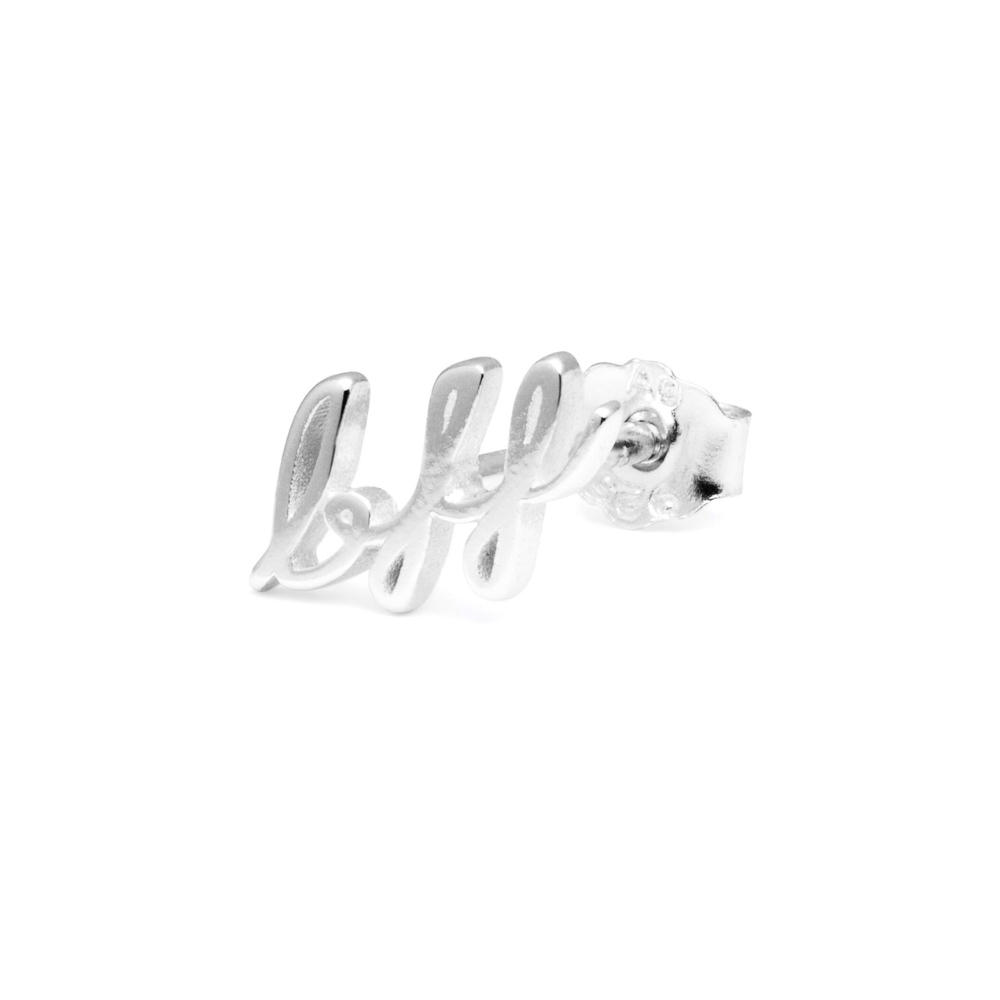 For My Bff earring 1 pcs - silver
