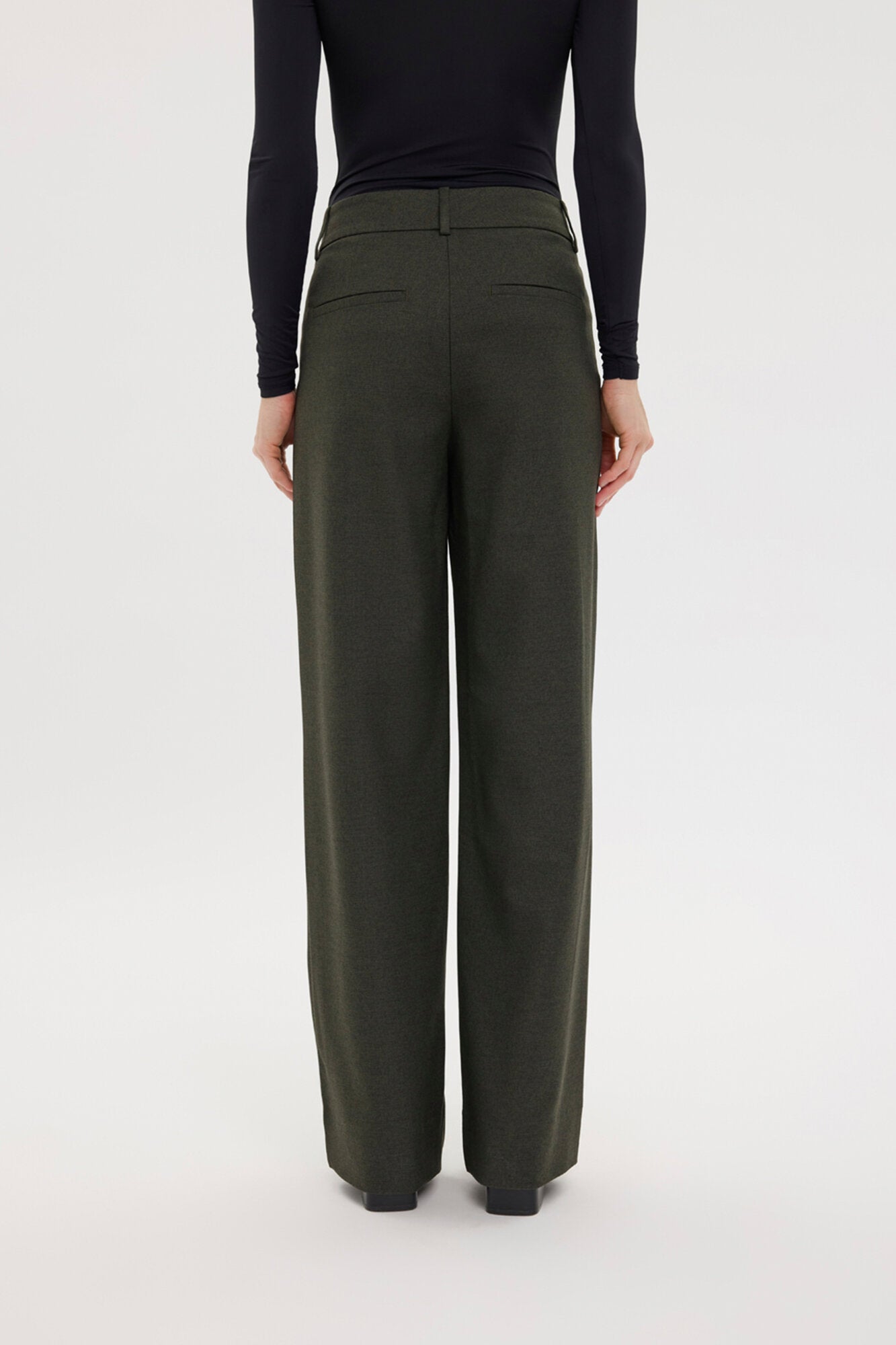 DenaFV Long habitbukser - Dark Green Melange