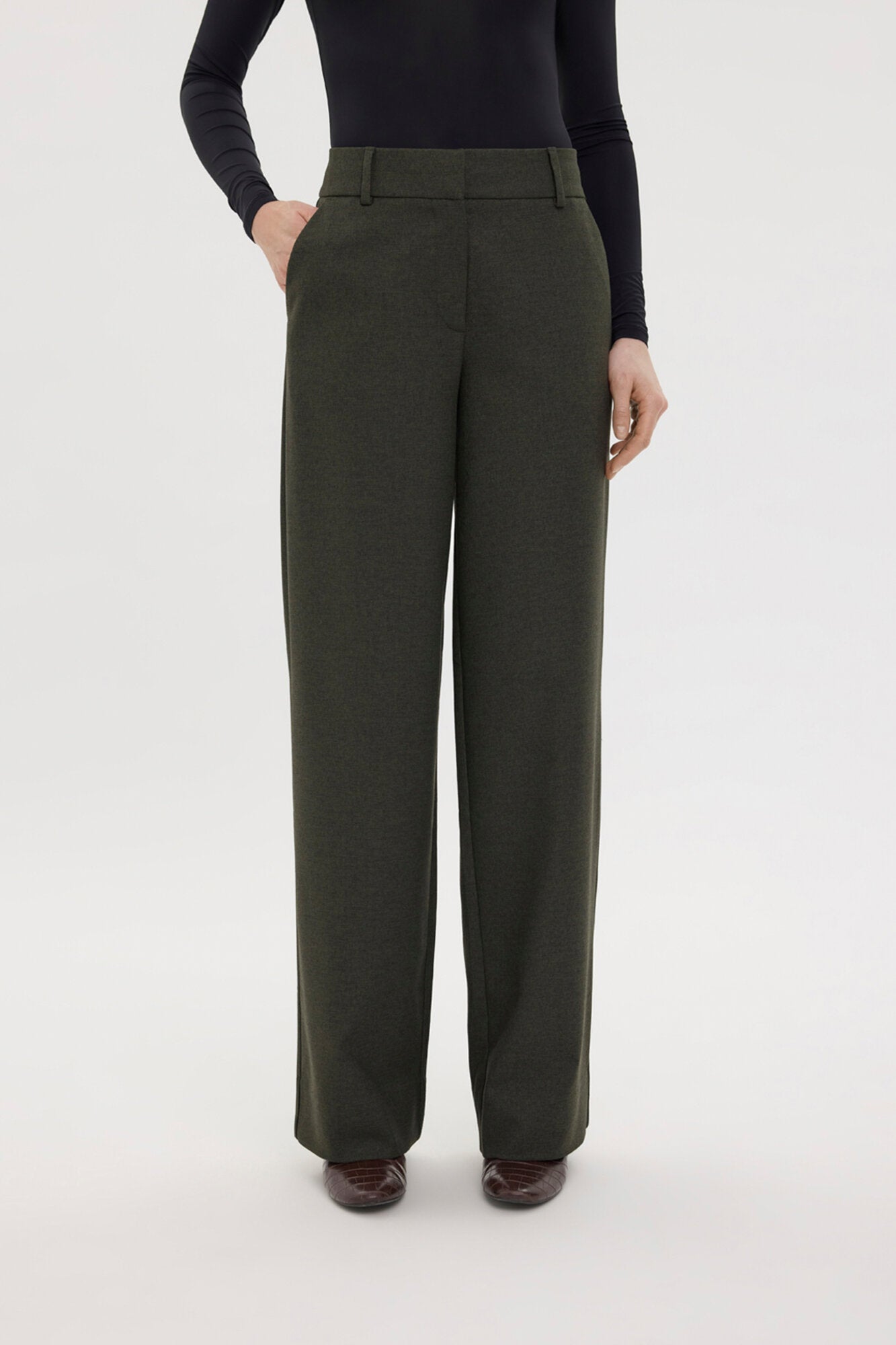 DenaFV Long habitbukser - Dark Green Melange