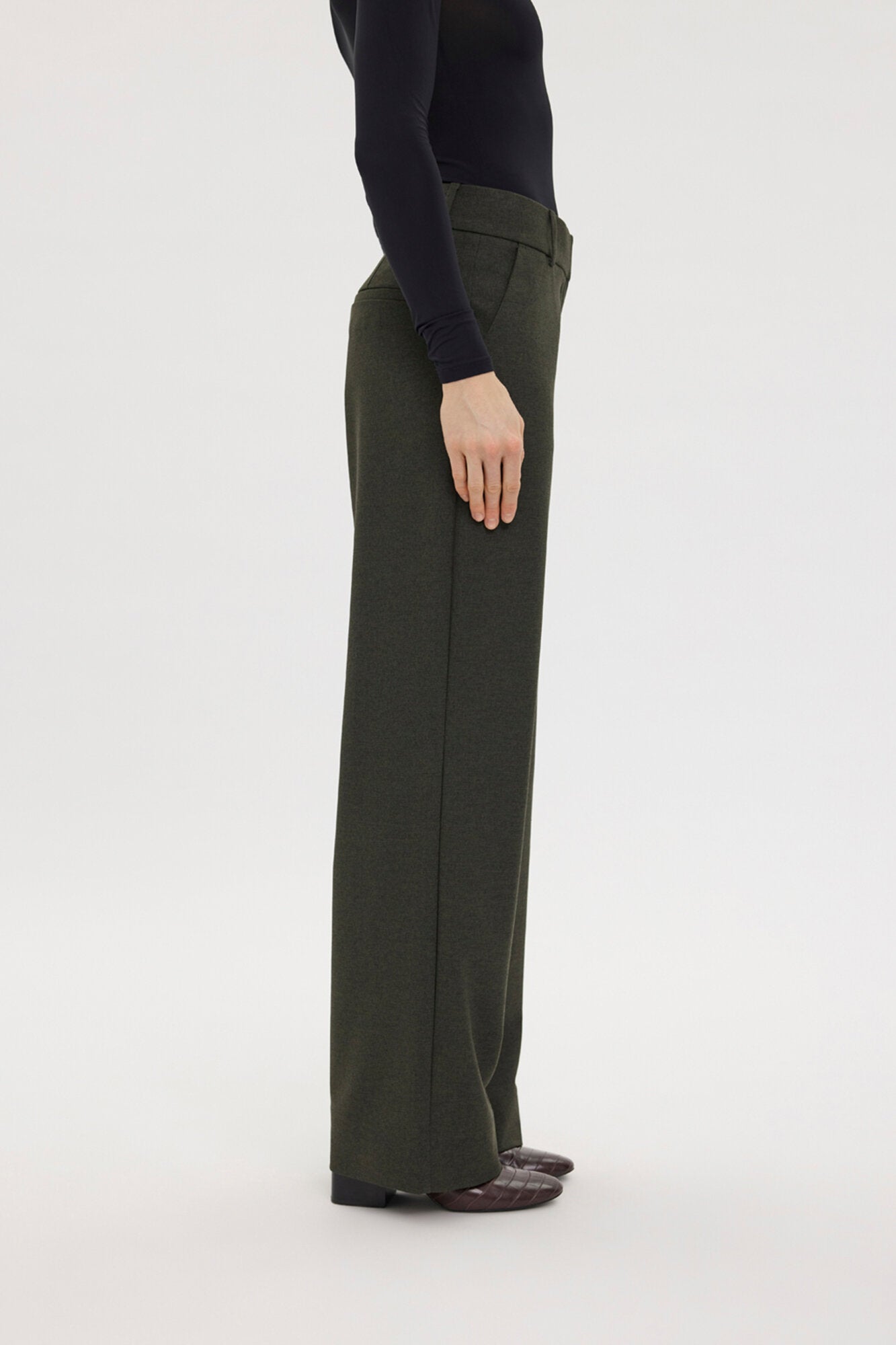 DenaFV Long habitbukser - Dark Green Melange