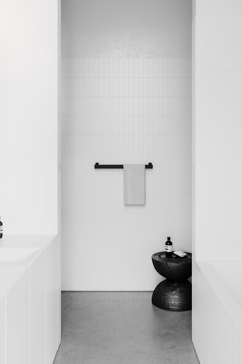 Håndklædeholder - sort