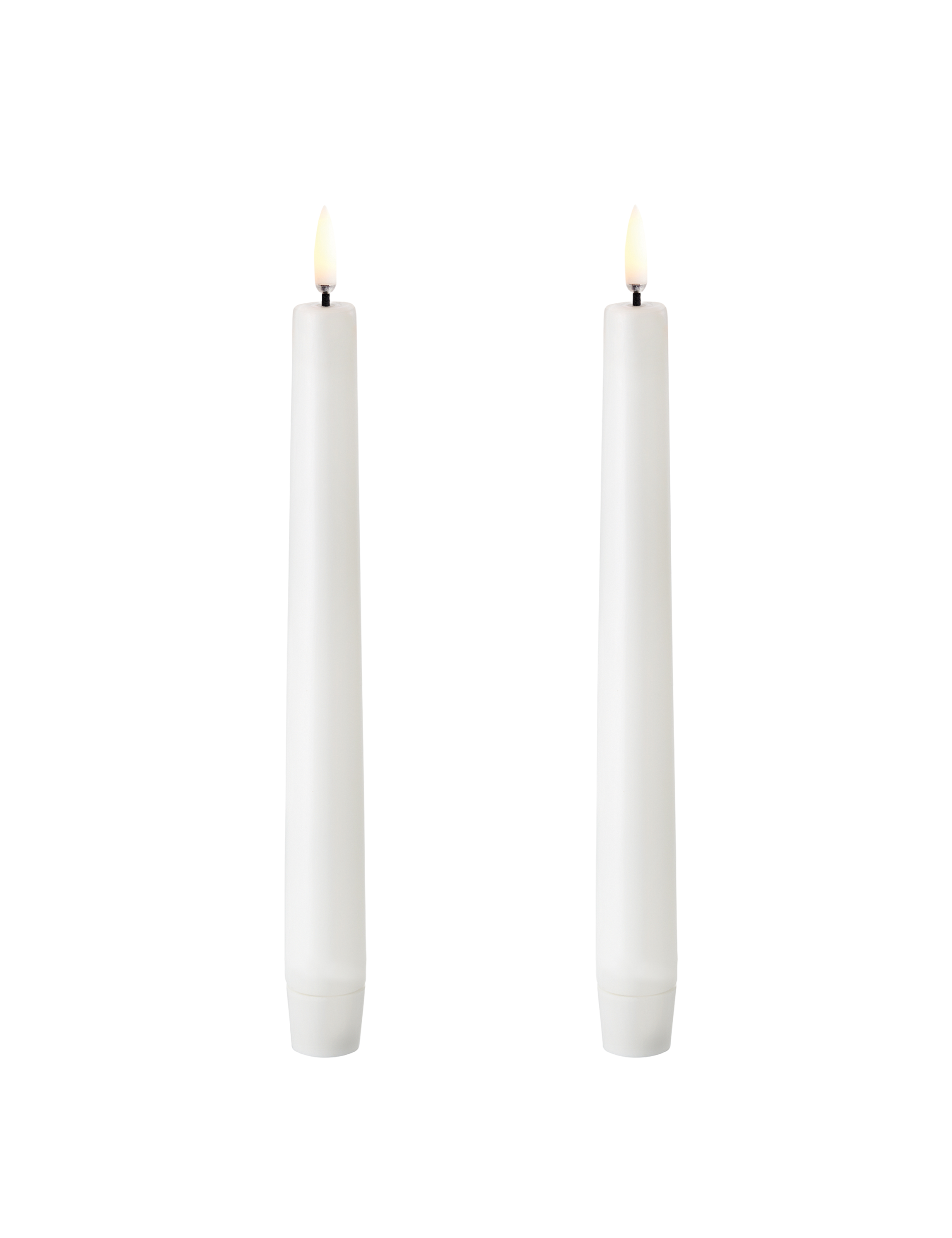 LED Taper Slim kronelys 2 stk. Nordic White - H20,5 cm.
