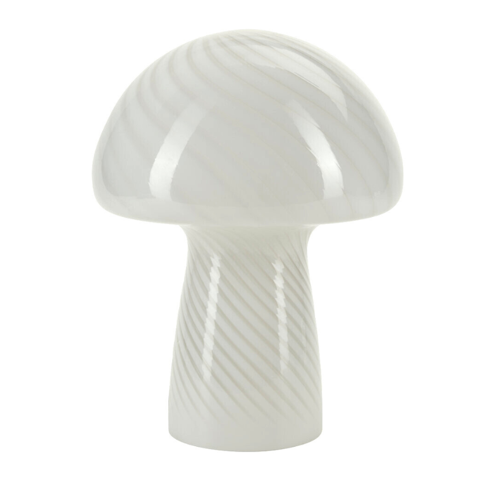 Mushroom bordlampe, hvid - H23 cm.