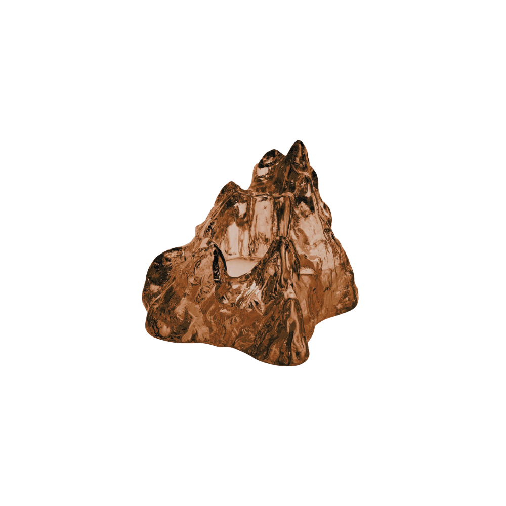 The Rock votive lysestage, bronze - H9 cm.