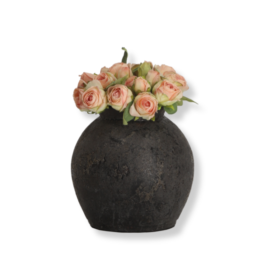 Kunstig rose buket, mini - pink