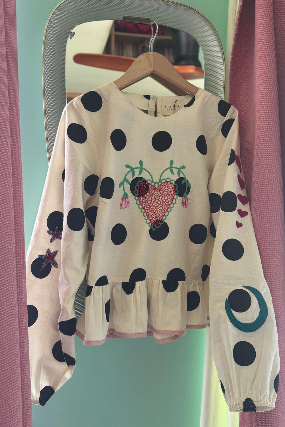 Diana bluse - Black Dot