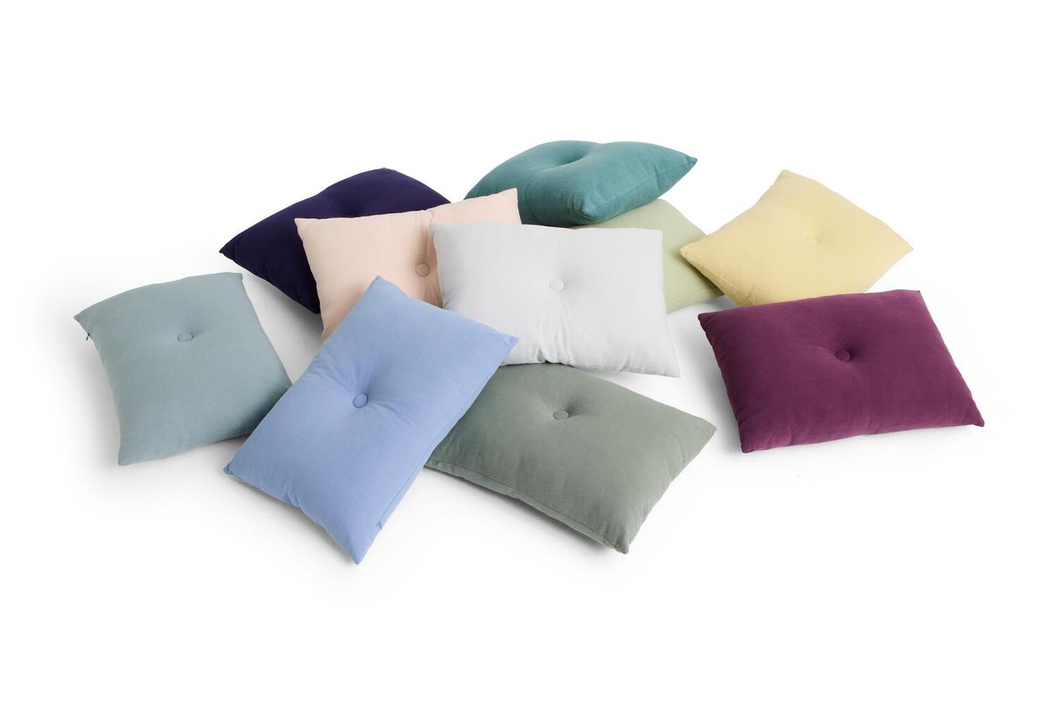 Dot Linen pude, blå - B60 x H40 cm.