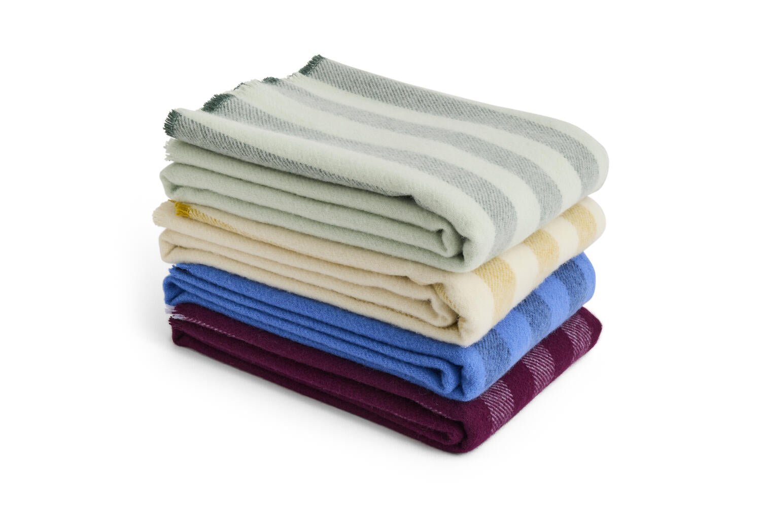 Duo Throw uldtæppe, Mint - B130 x L180 cm.