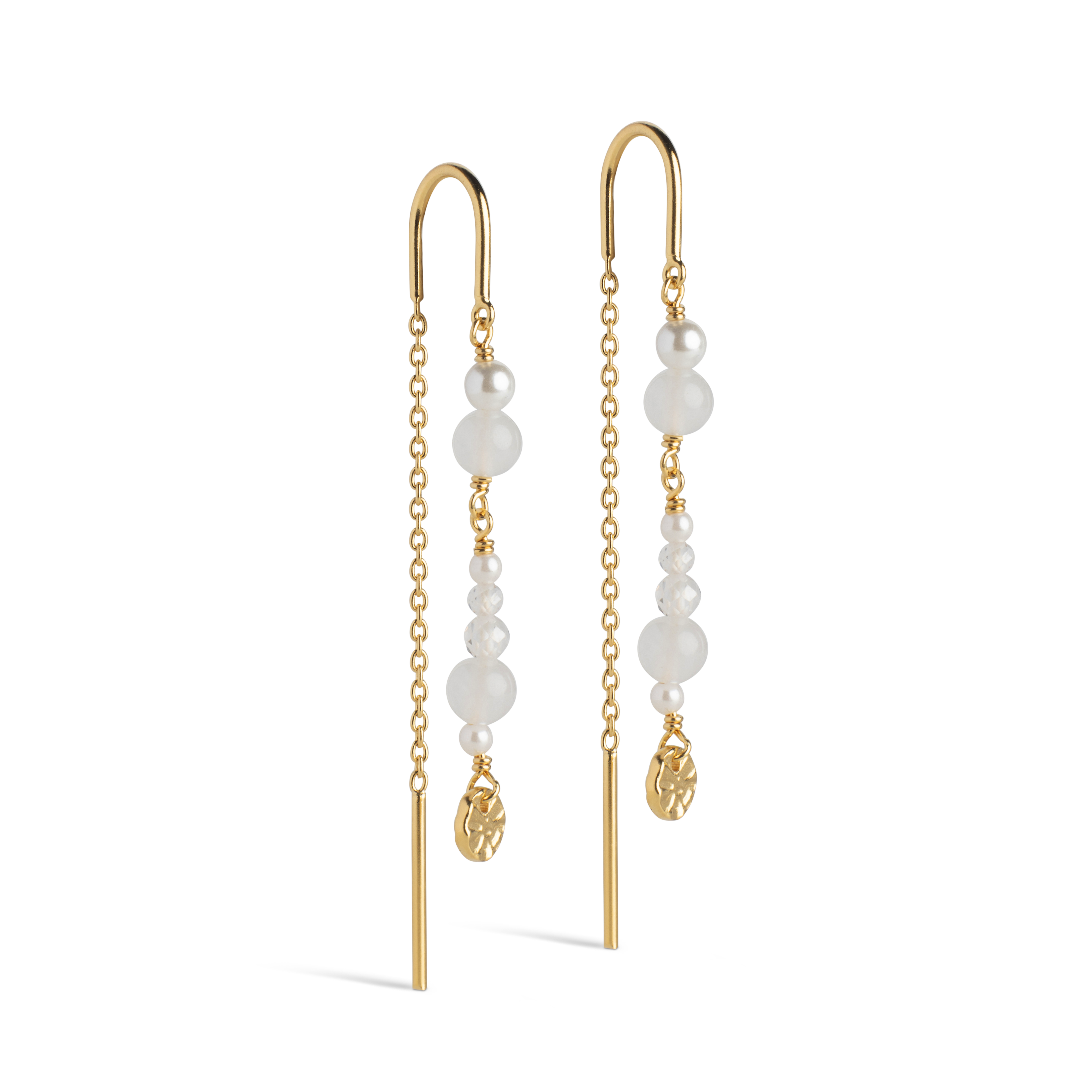 Sofia øreringe - White & Pearls