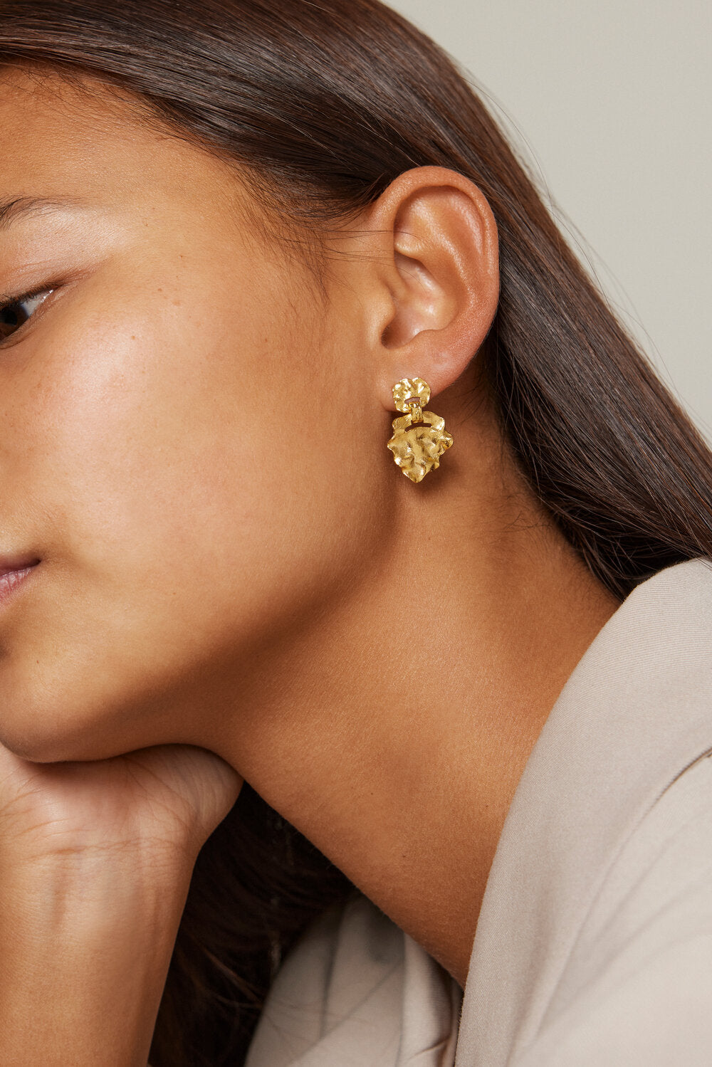 Windy Small øreringe - forgyldt