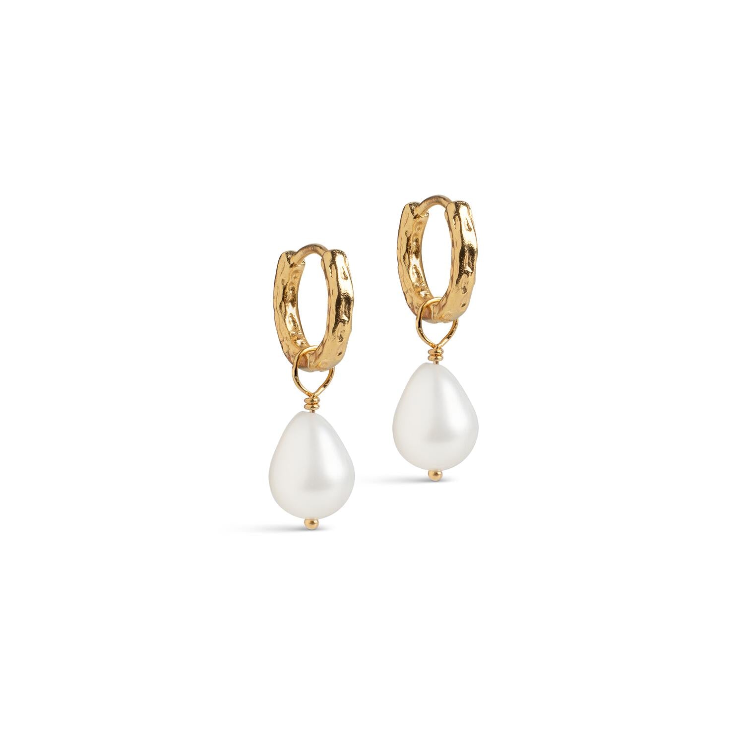 Significant Pearl hoops - forgyldt