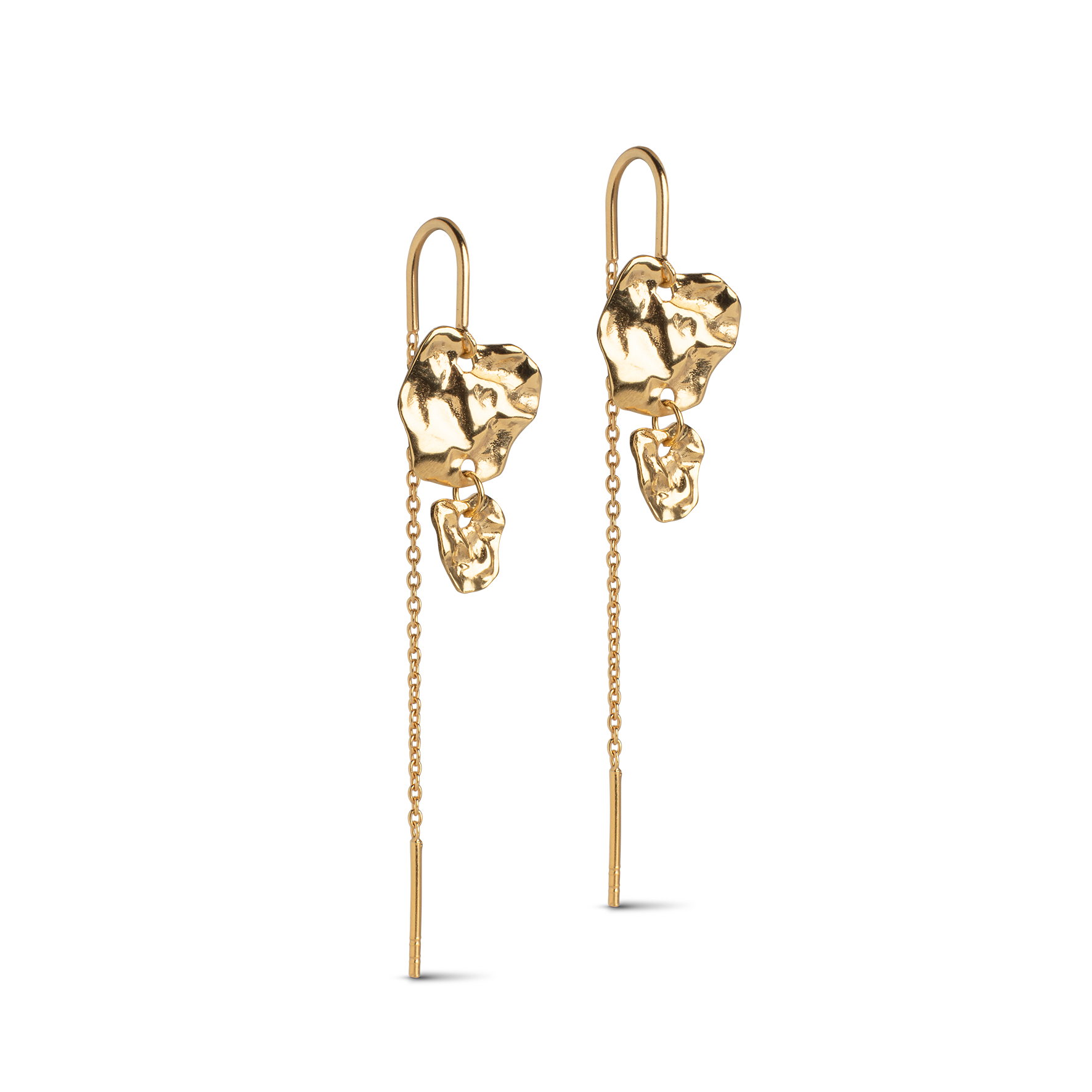 Kim øreringe - forgyldt