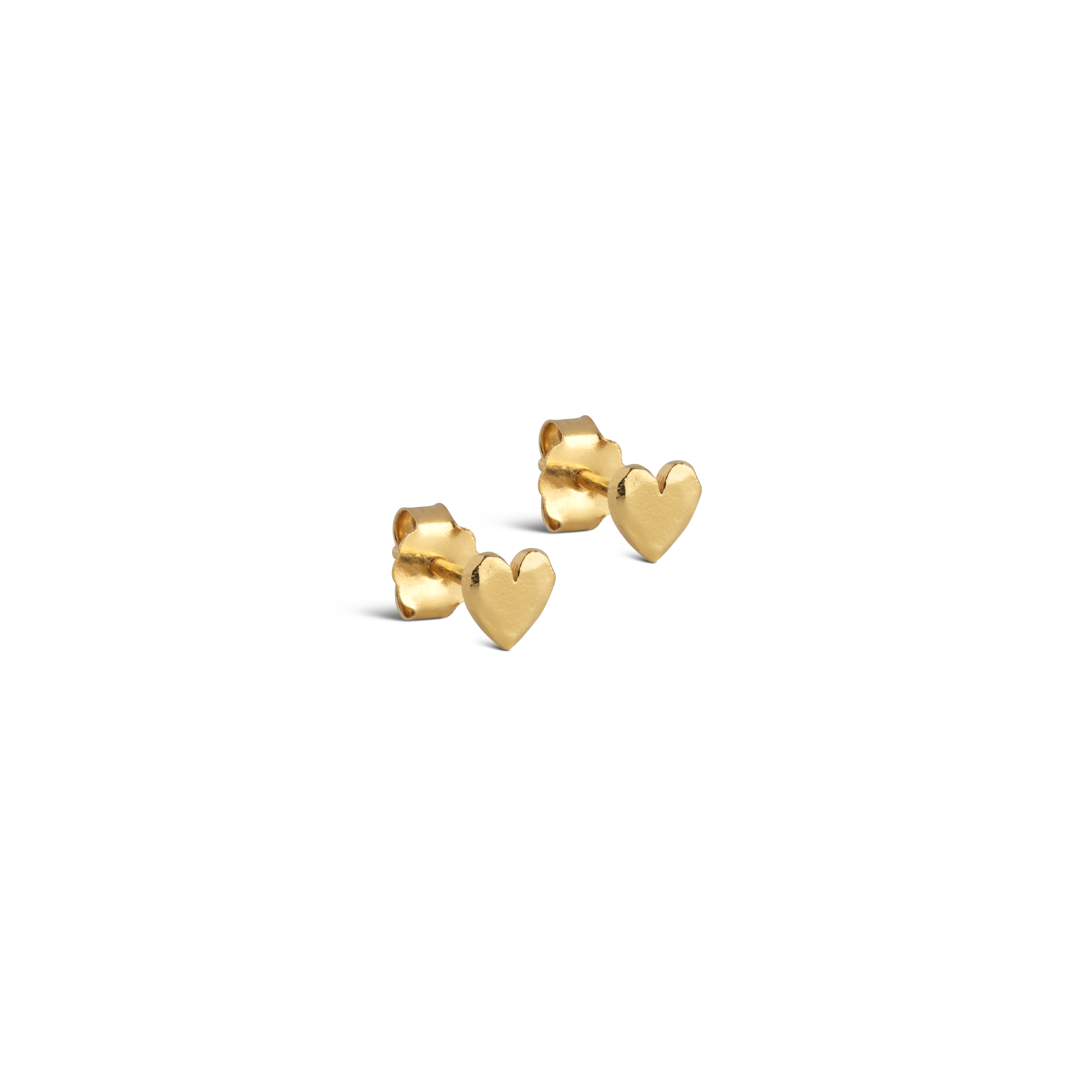 Heart ørestikker - forgyldt
