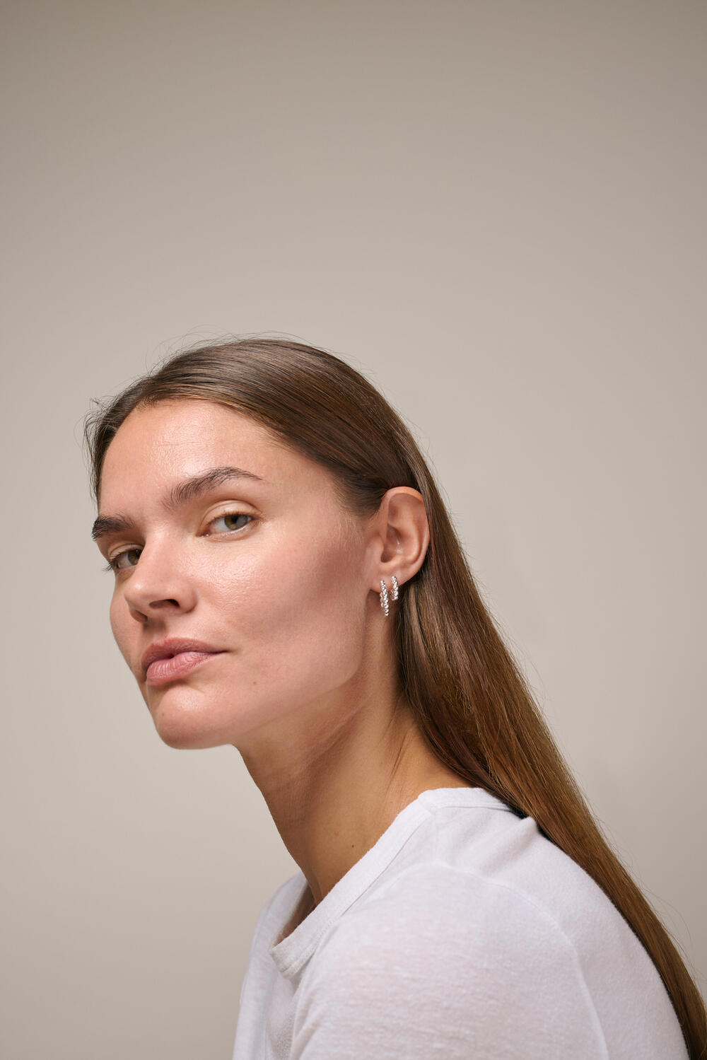 Ball hoops, stor - sølv