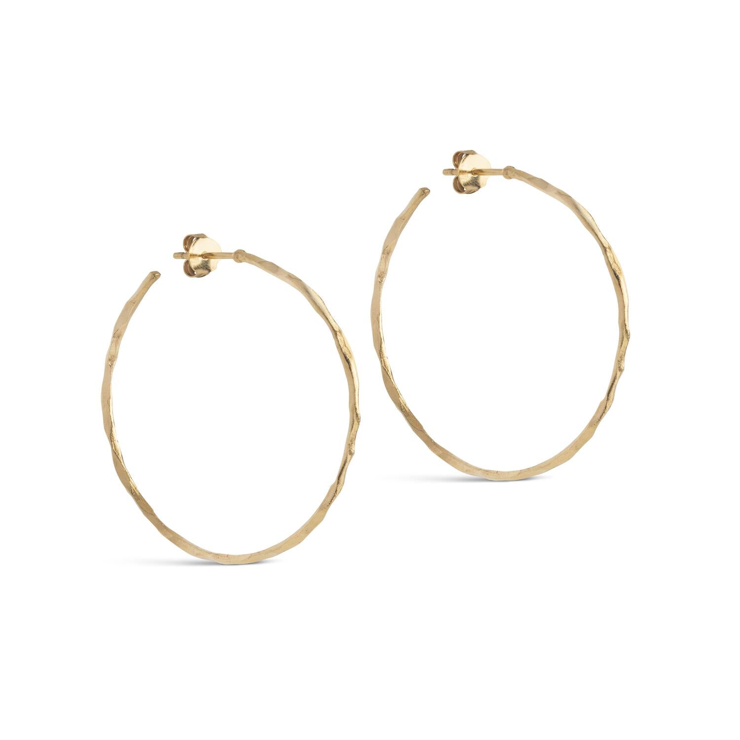 Organic Arena hoops, Large - forgyldt