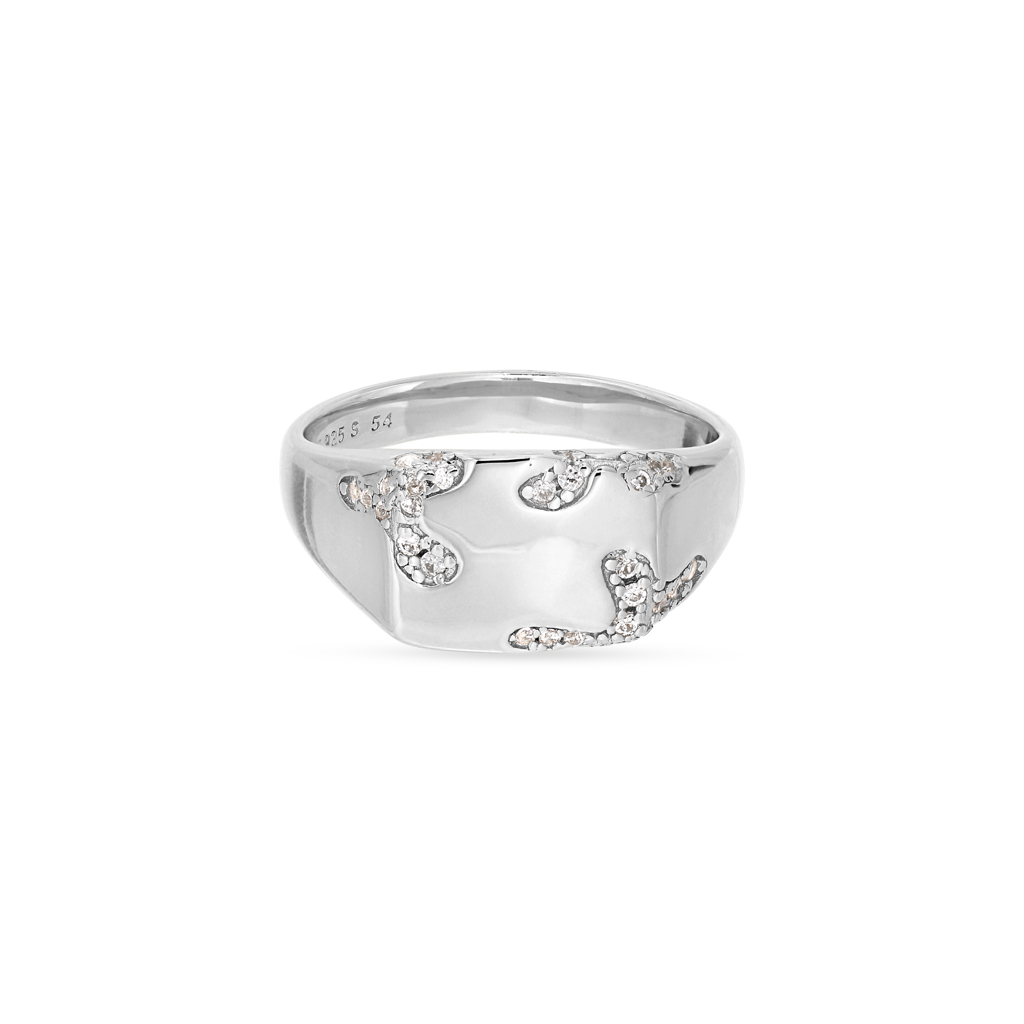 Iced Signet ring - sølv