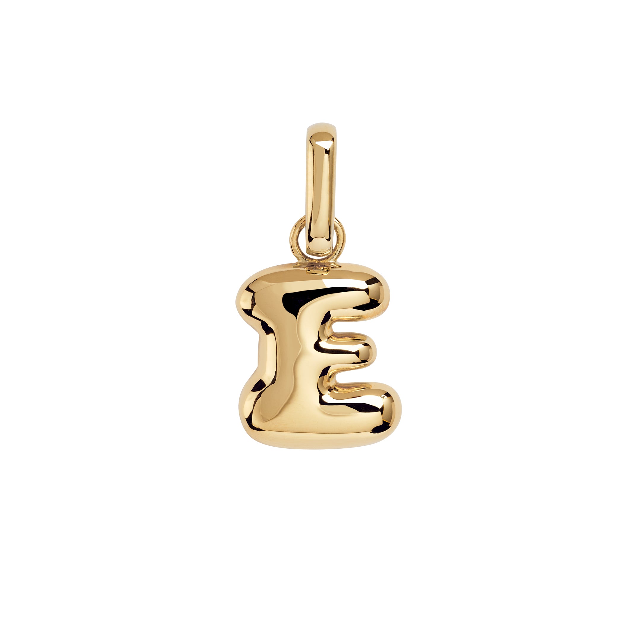 Puffer Letter Charm vedhæng - forgyldt