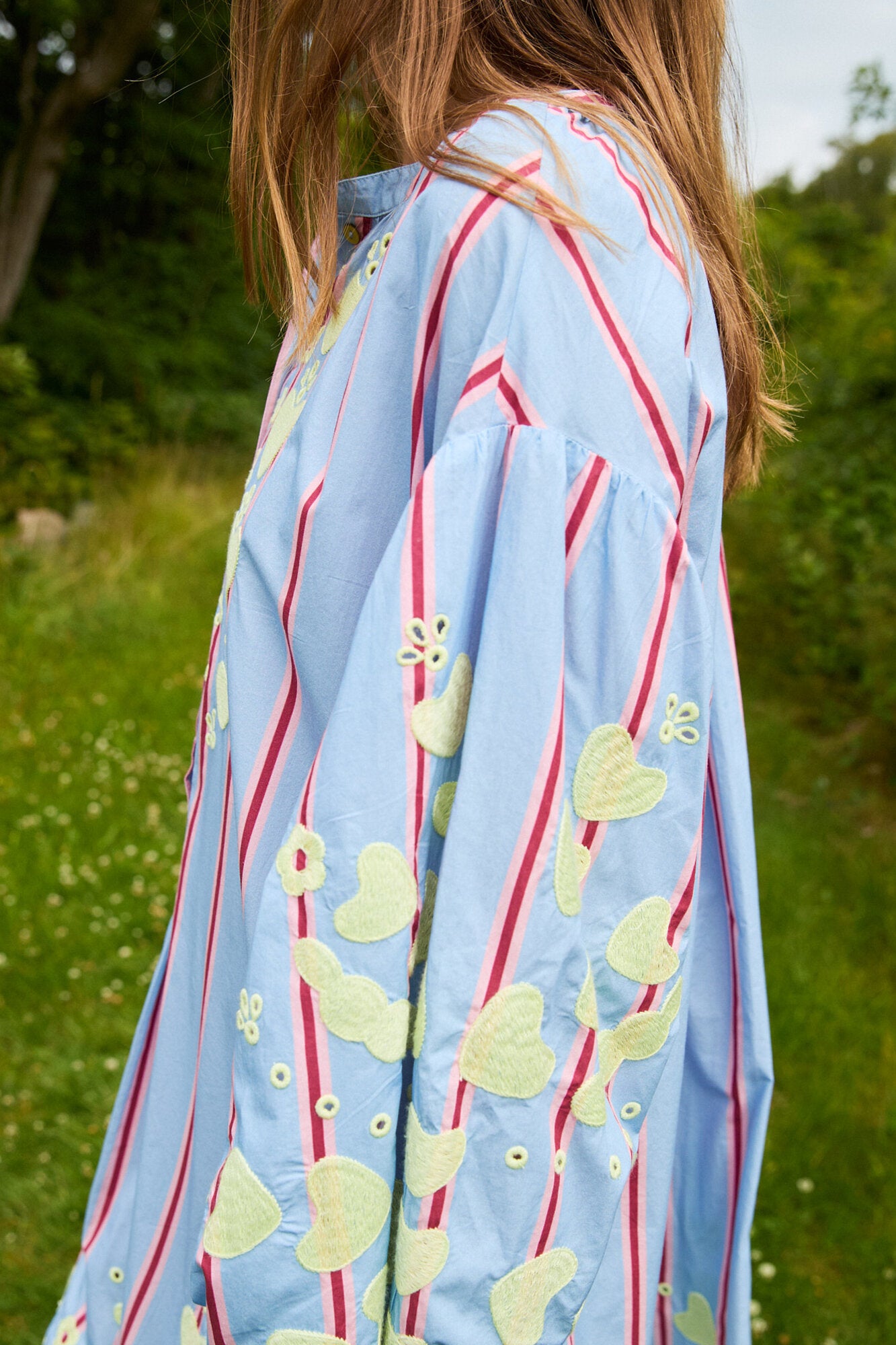 Elisabeth kjole - Bluebell Stripes