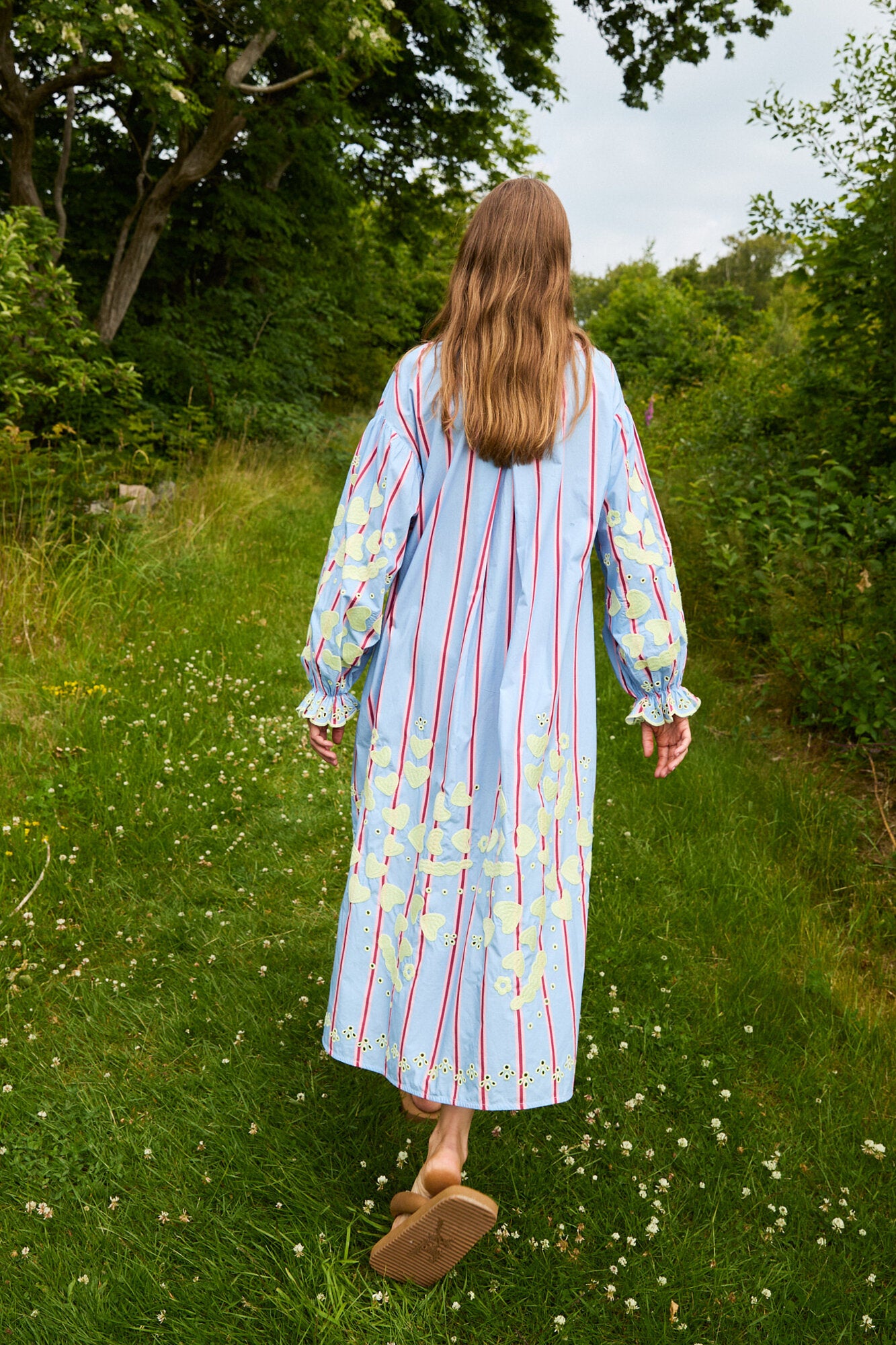 Elisabeth kjole - Bluebell Stripes