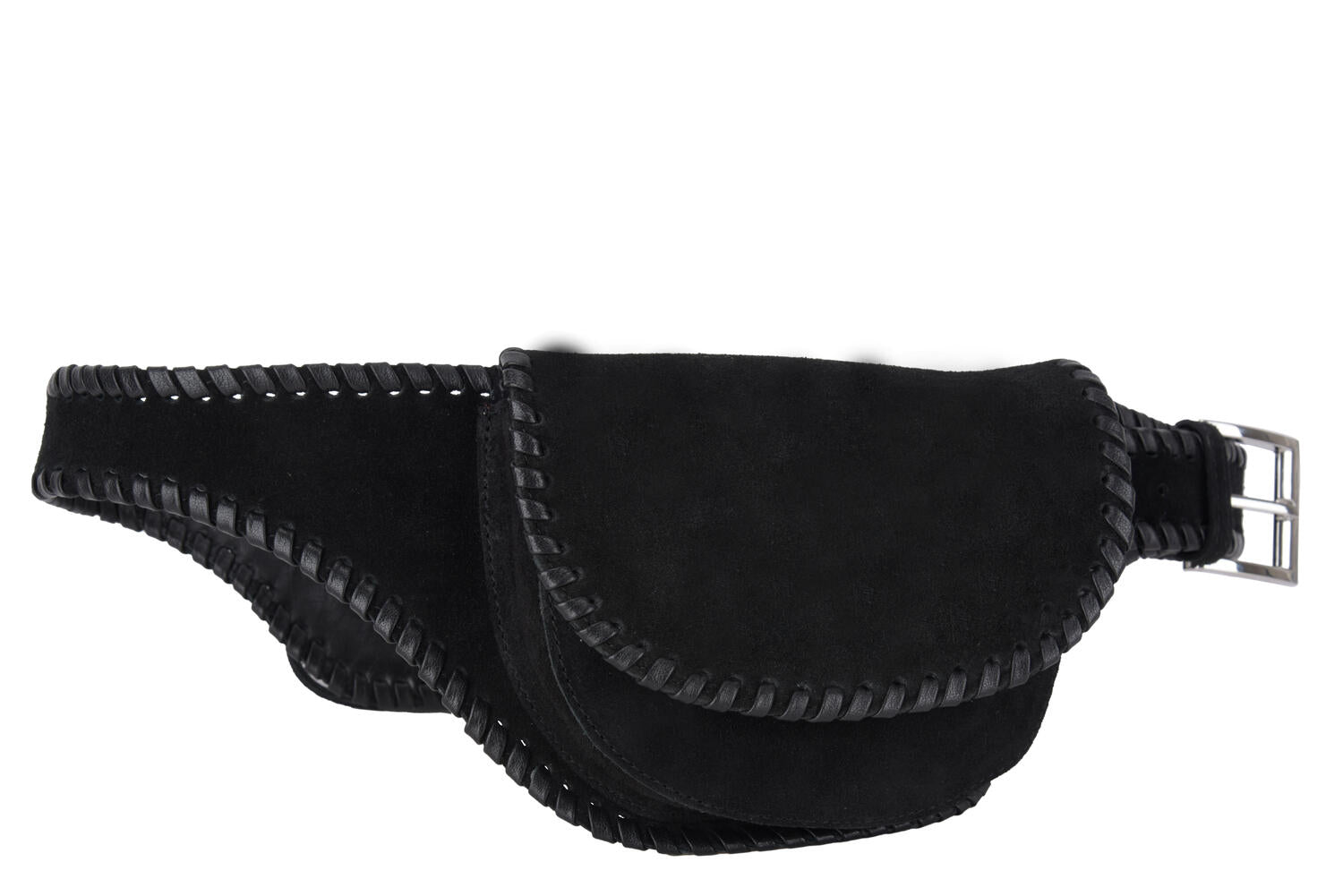 x Bruna Bear Eliza Braided bæltetaske - sort