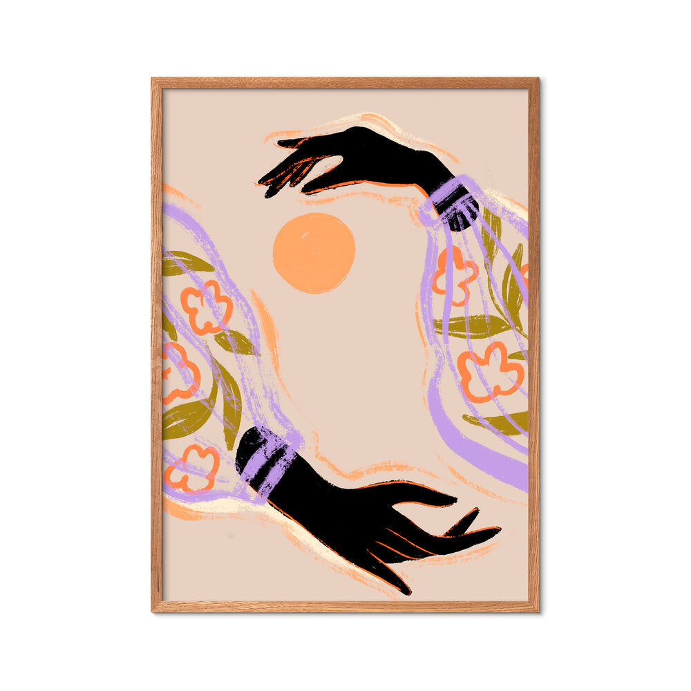 Embrace the Sun plakat, Multicolor - 30x40 cm.