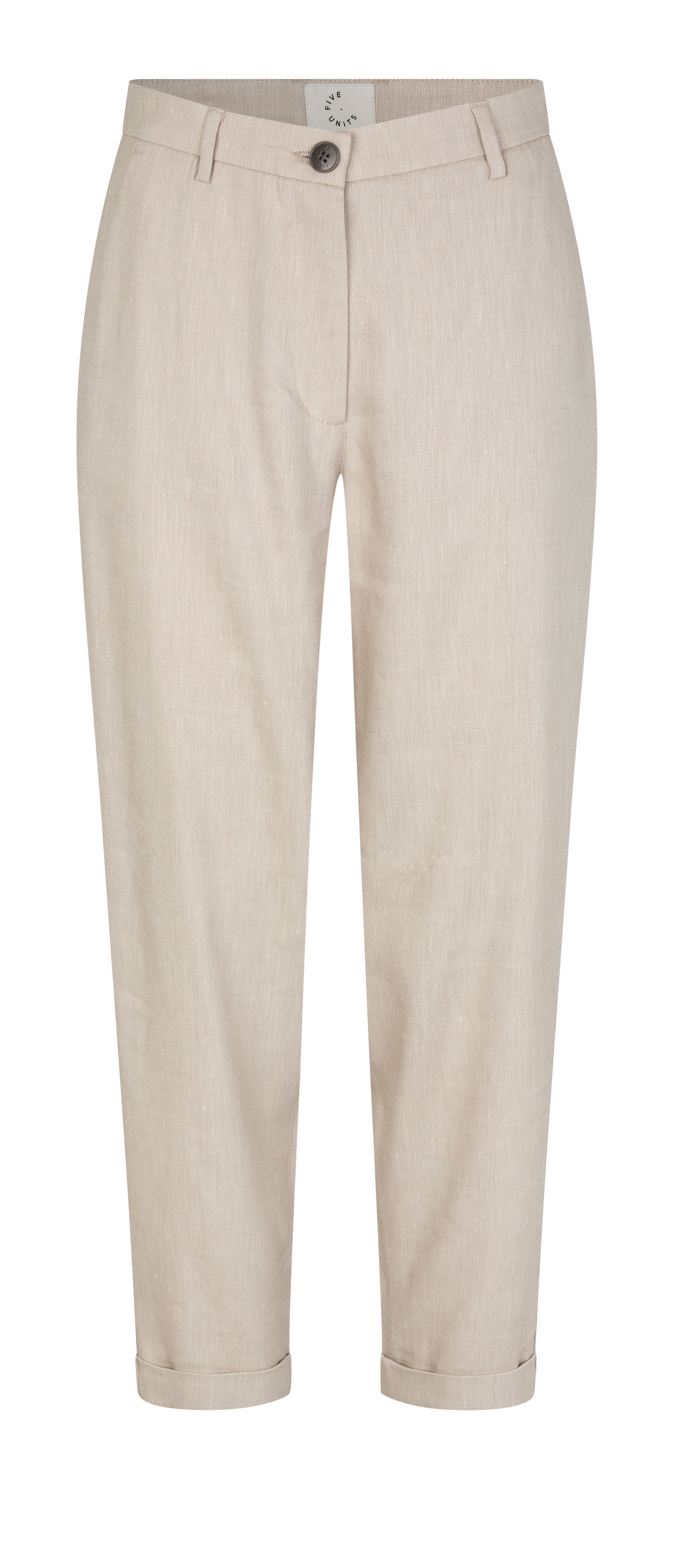 Emma Ankle hørbukser - Sand Linen