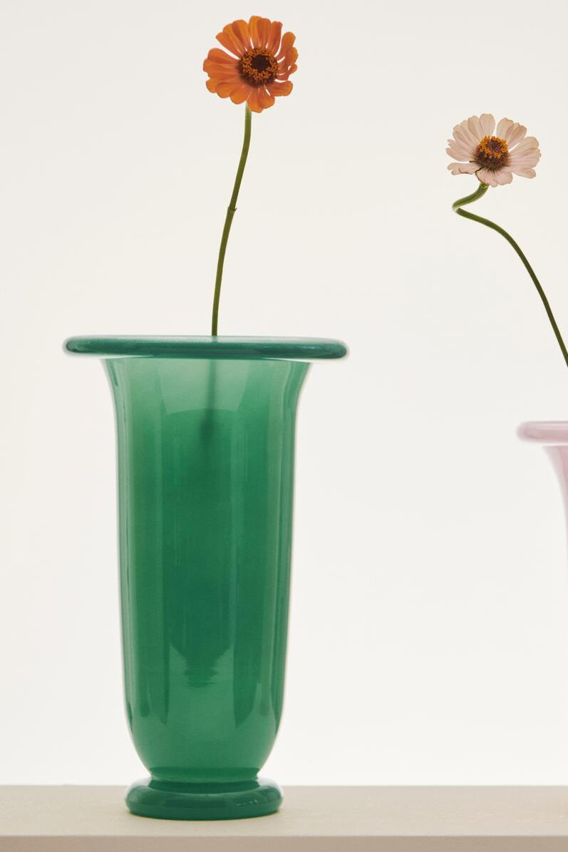 Large Empire Vase, grøn - H25 cm.