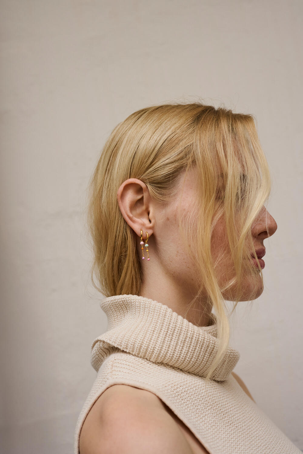 Lola Bold hoops - Blush