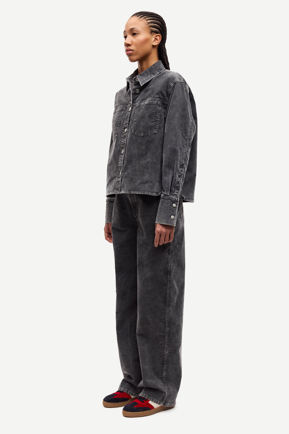 Sasofie patch pocket skjorte - Asphalt