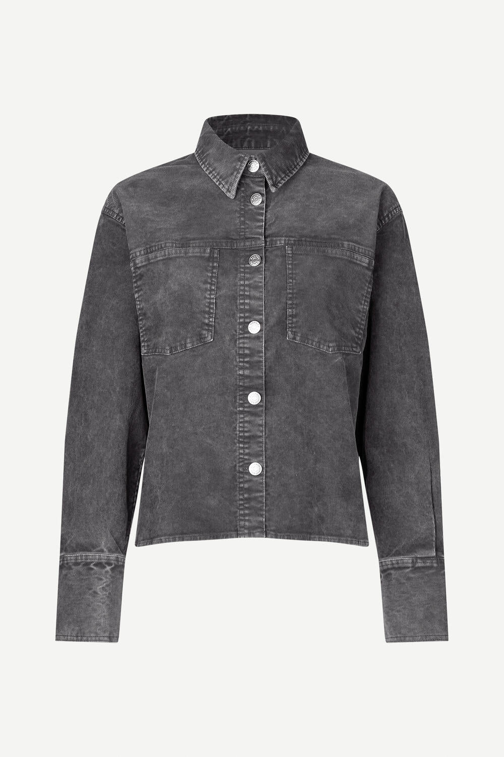 Sasofie patch pocket skjorte - Asphalt