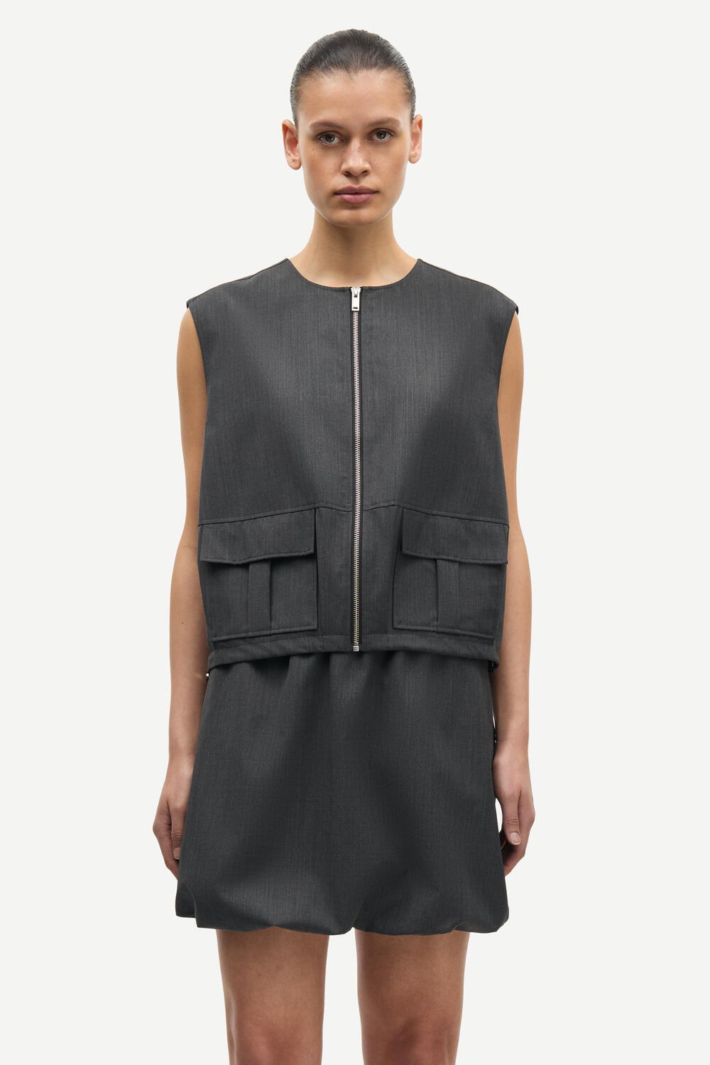 Sakelly vest - Dark grey mel.