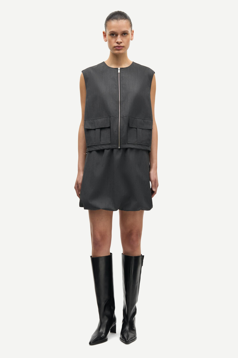 Sakelly vest - Dark grey mel.