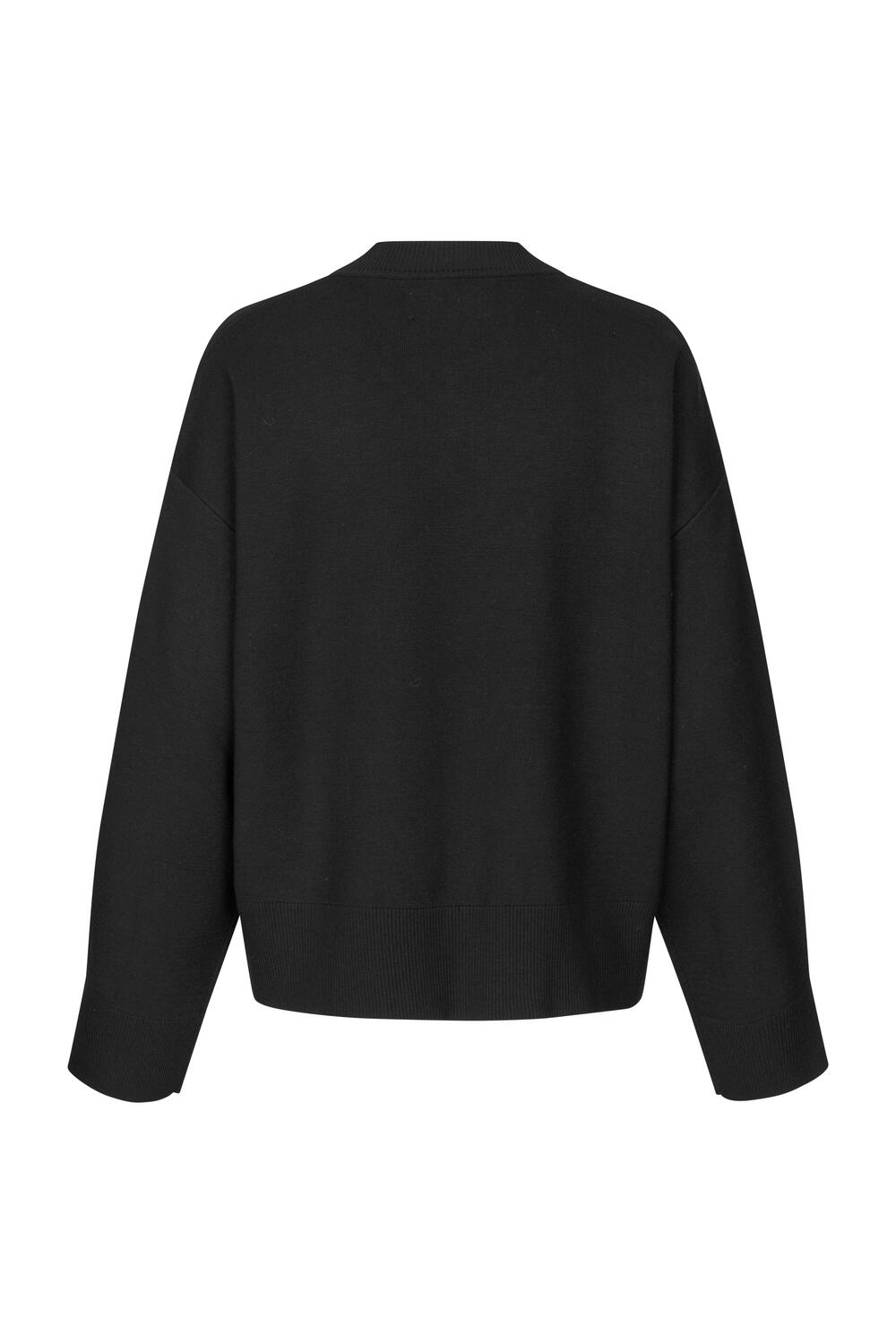 Salissy v-neck striktrøje - sort