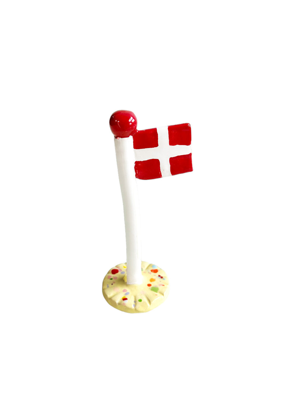 Keramik Flag, Pale Mirabelle dot - H14-18 cm.