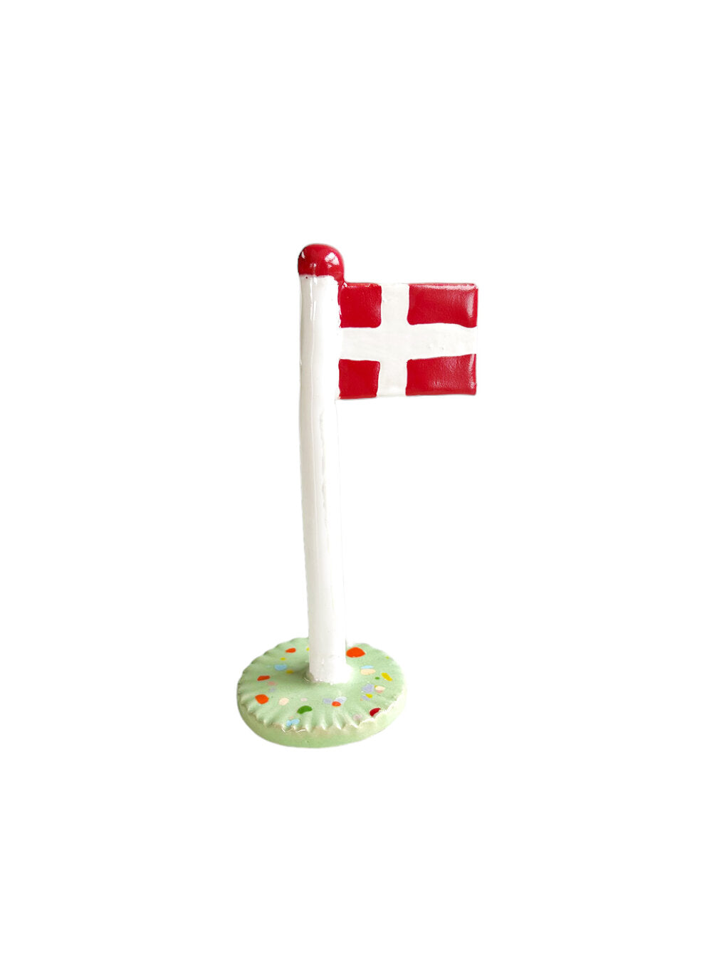 Keramik Flag, Pale Spring Dot - H14-18 cm.
