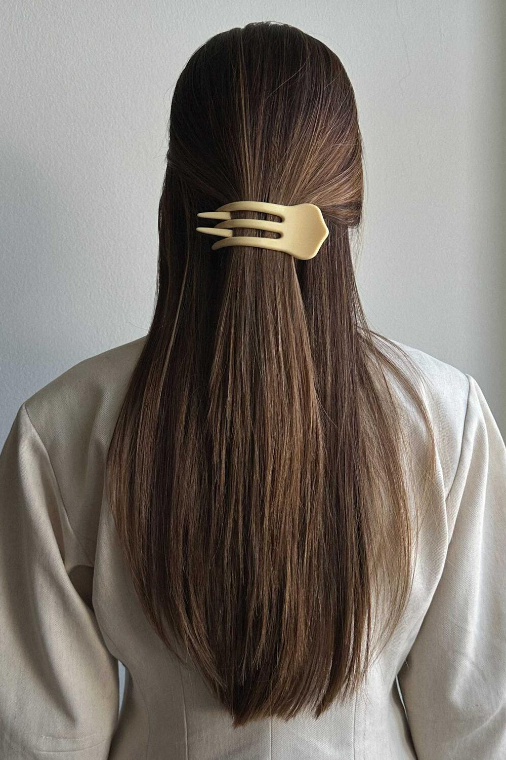 Juliette Flat hårklemme – Light Butter