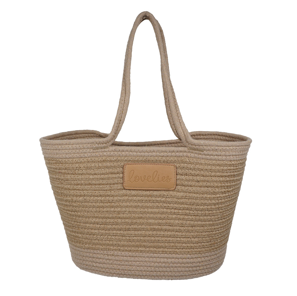 Flamencos strandtaske, medium - Latte